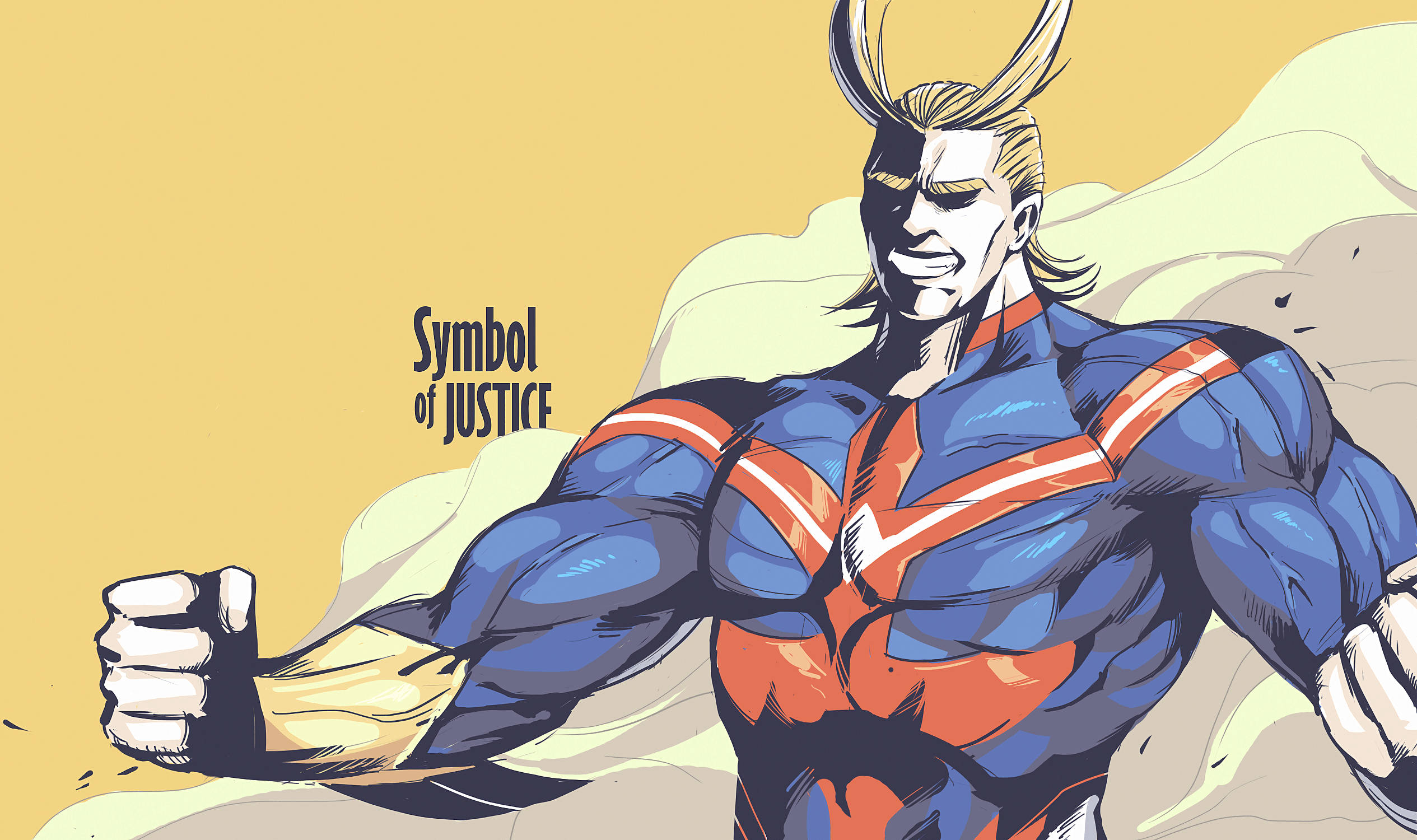 All Might Symbol Of Justice Background