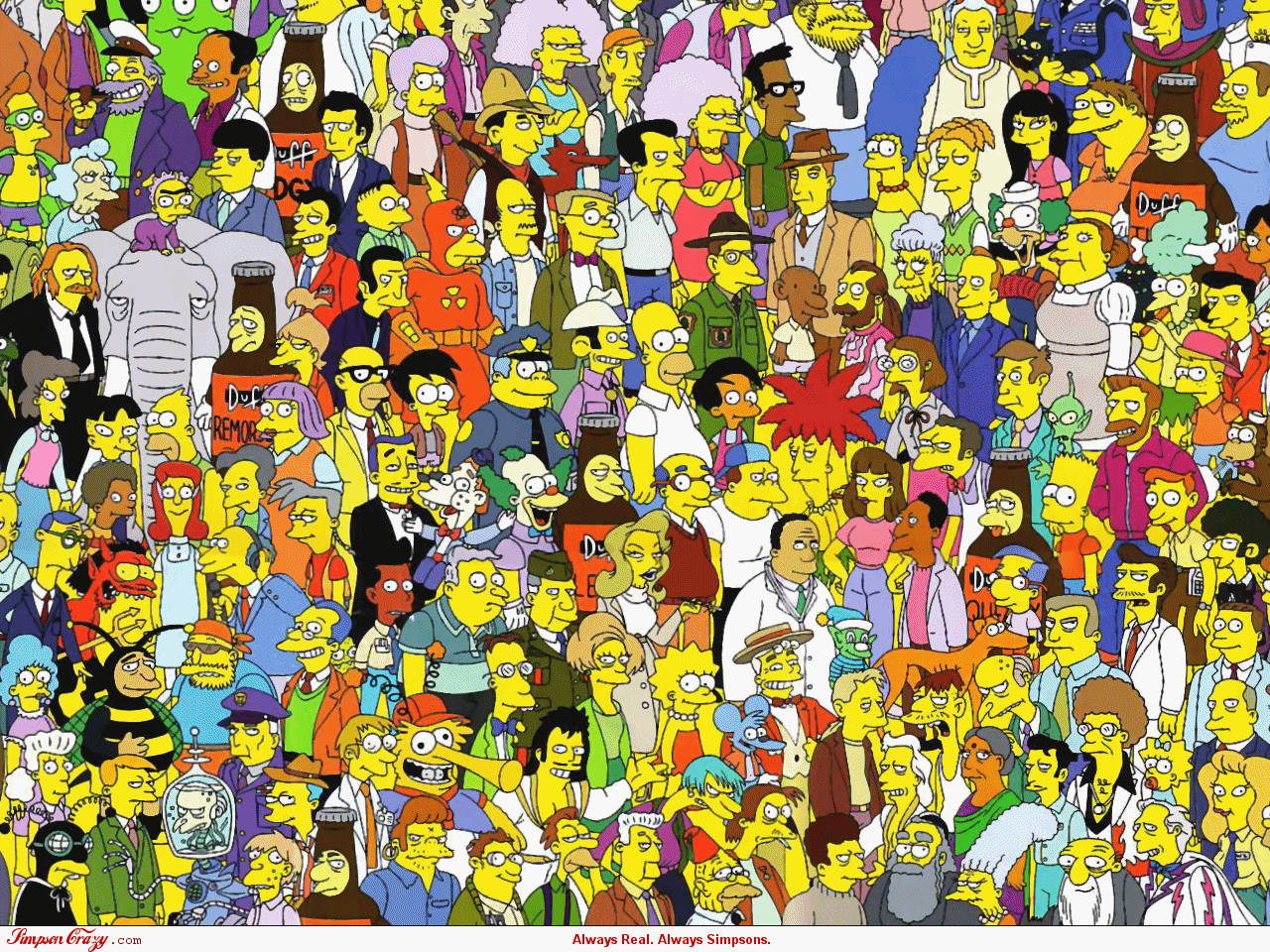 All The Simpsons Characters Background