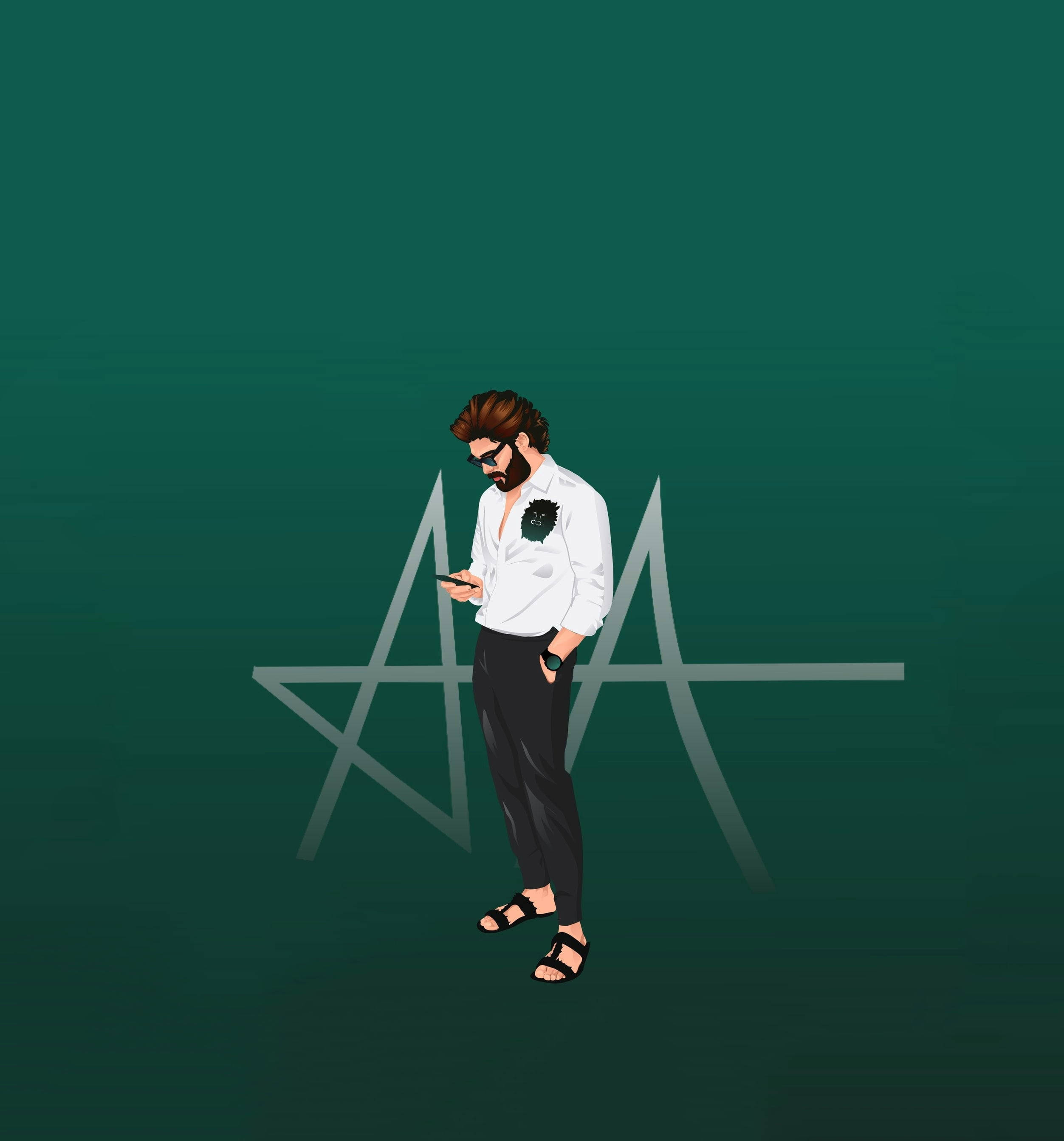 Downloaden Allu Arjun Hd Zwei A-buchstaben | Wallpapers.com