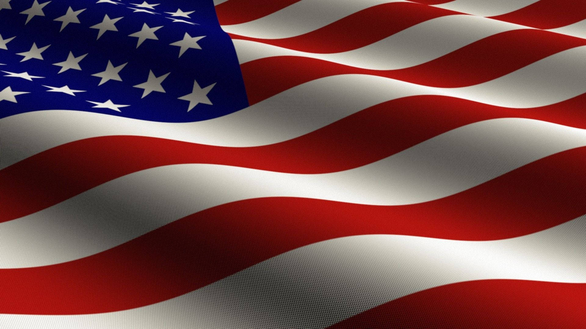 American Flag With Folds Background