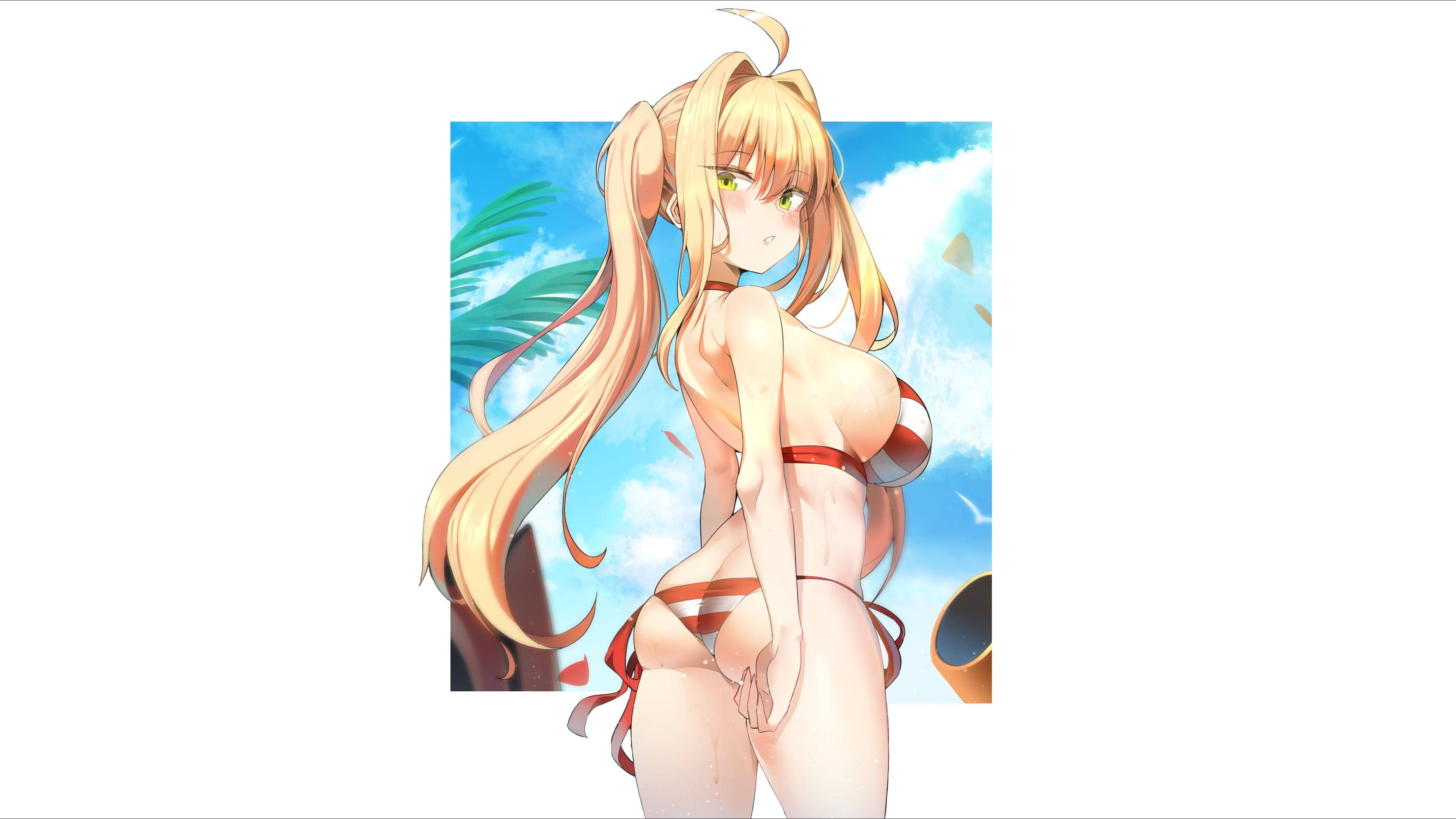 Download Anime Girl In Sexy Swimsuit Wallpaper 