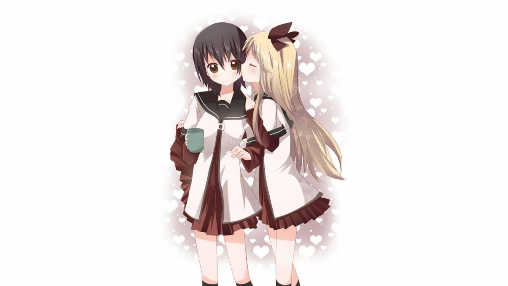 Download Anime Lesbian Yui And Kyoko Wallpaper 