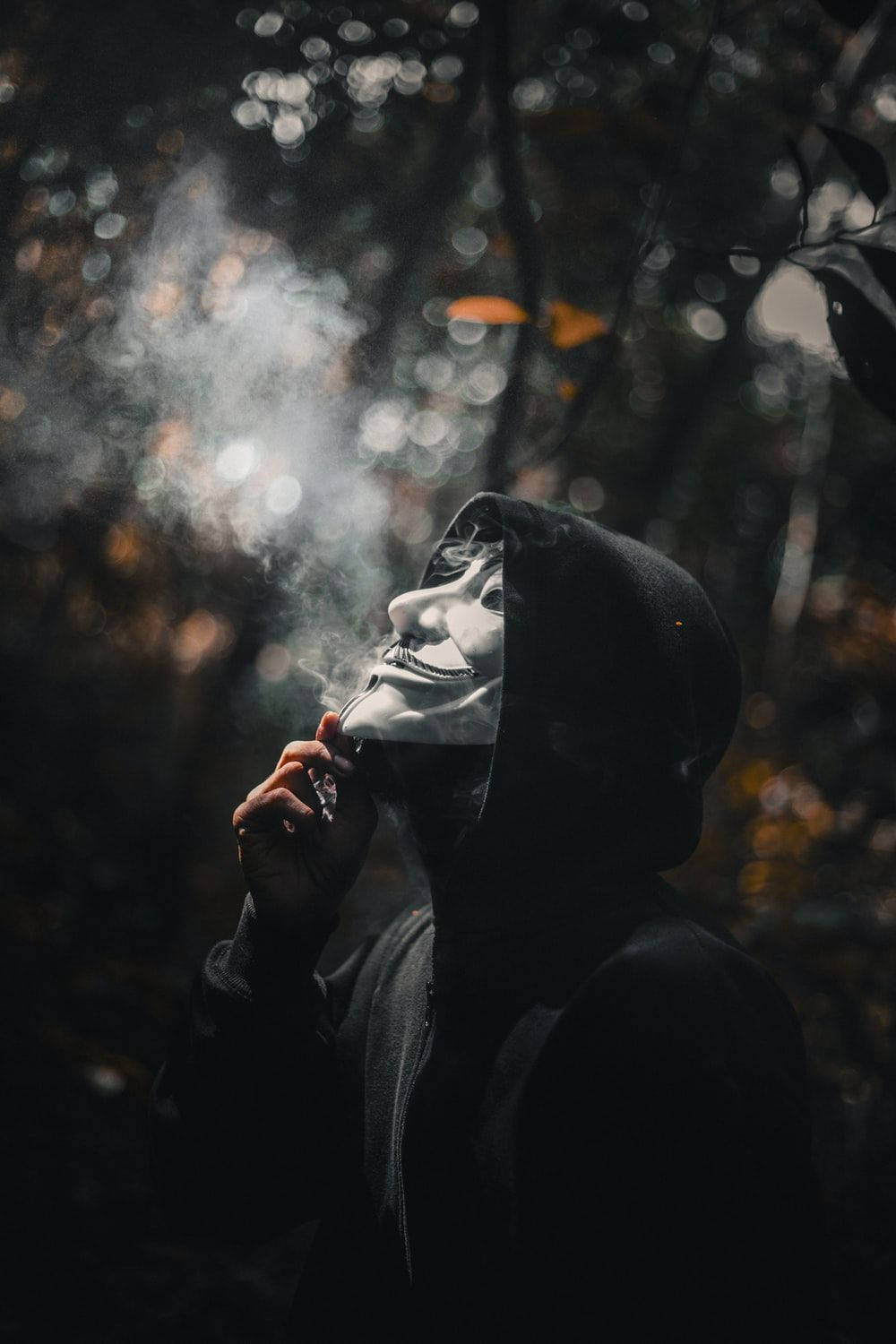Download Anonymous Boy Smoke Wallpaper | Wallpapers.com