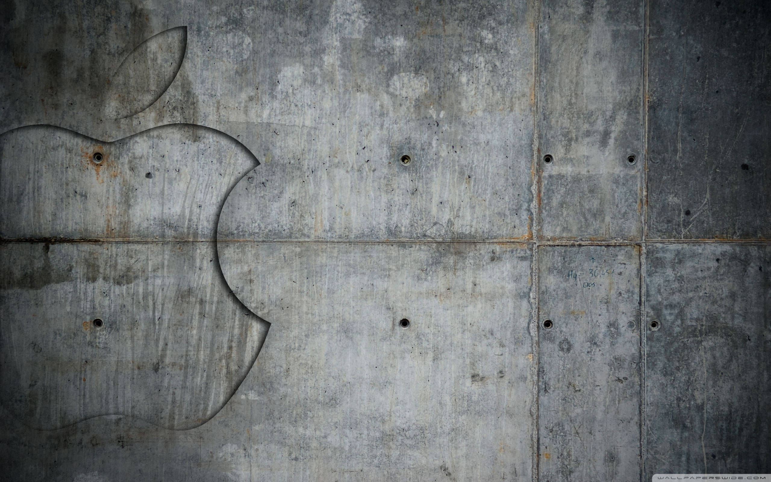 Apple Concrete Wall Background