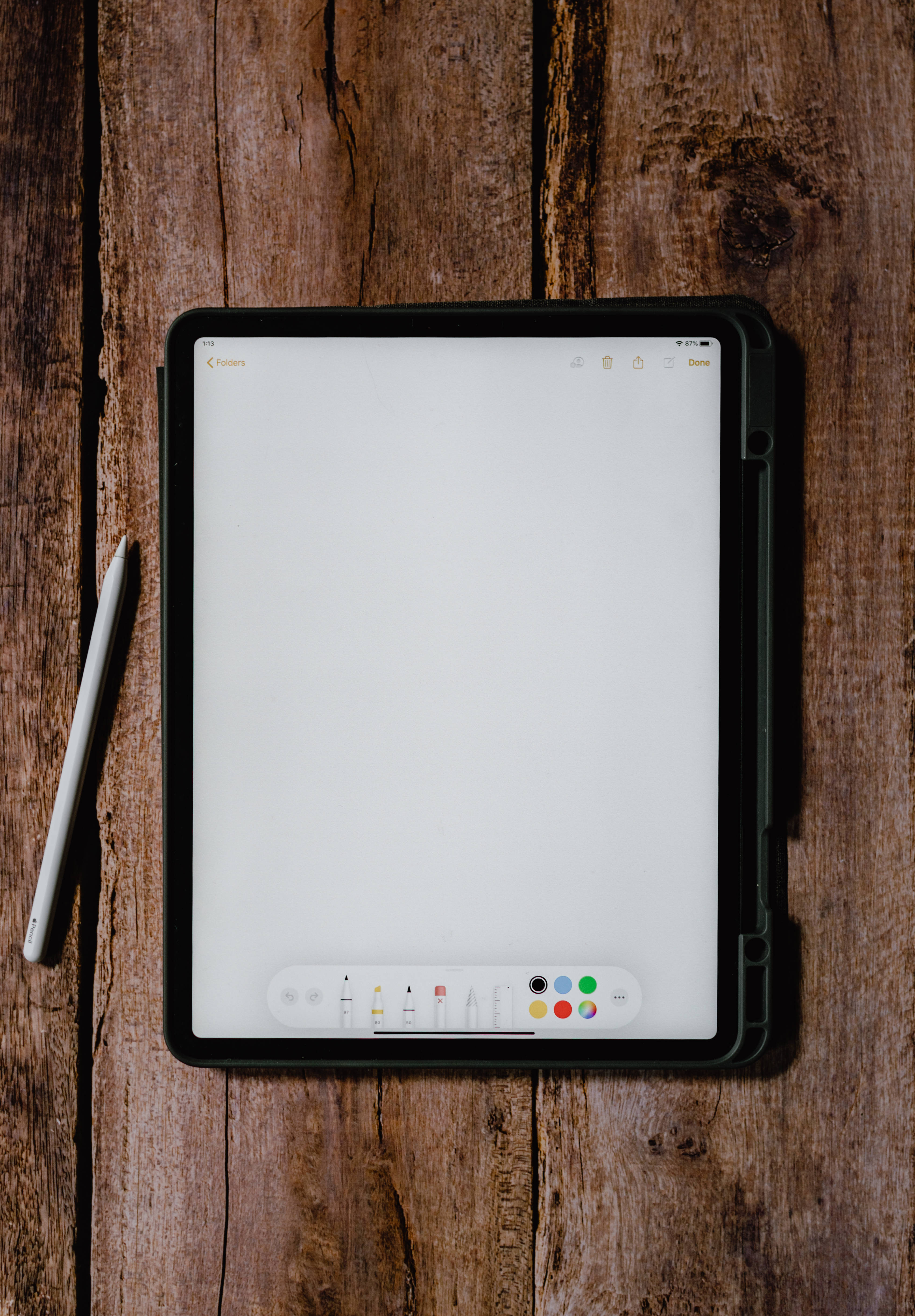 Apple Ipad Pro With Drawing App Background