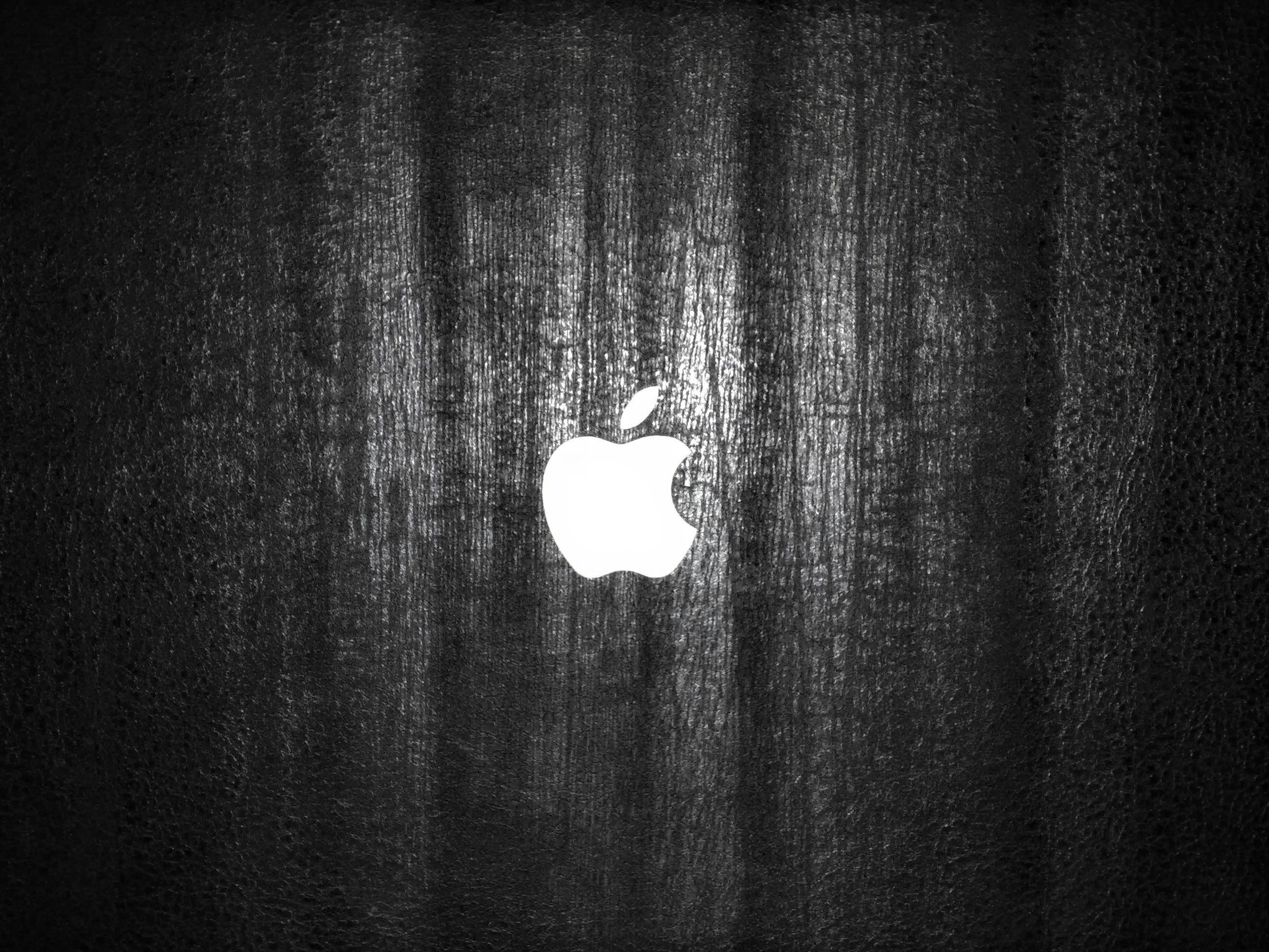 Download Apple Logo Black Strokes Wallpaper 