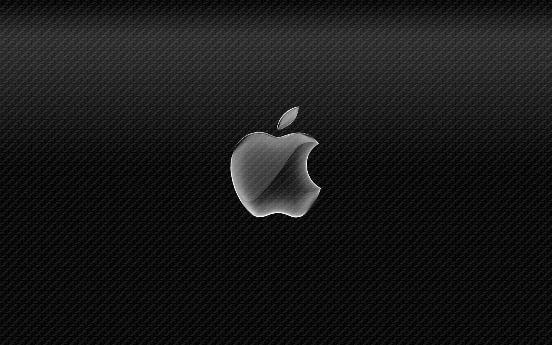 Apple Logo Carbon Fiber Background