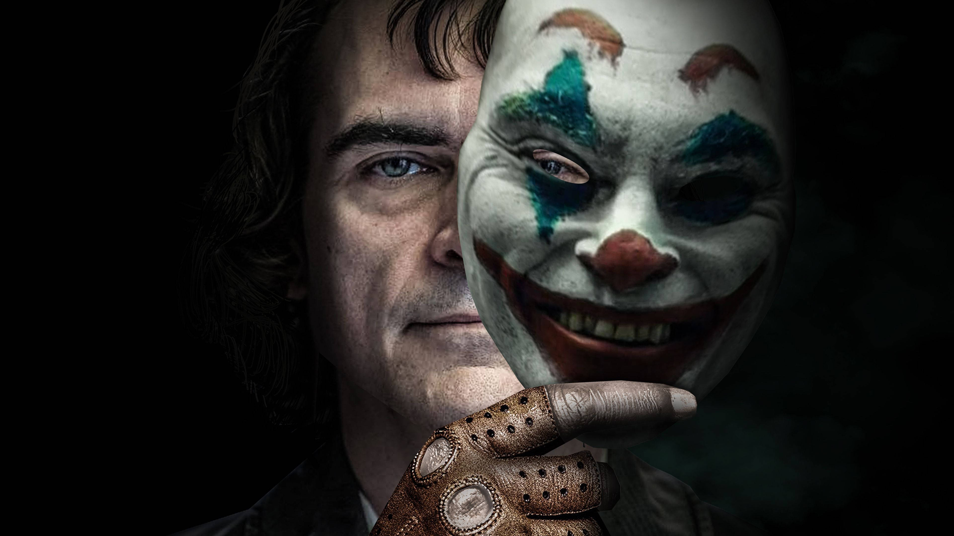 Arthur Holding Clown Mask Joker 2019 Background