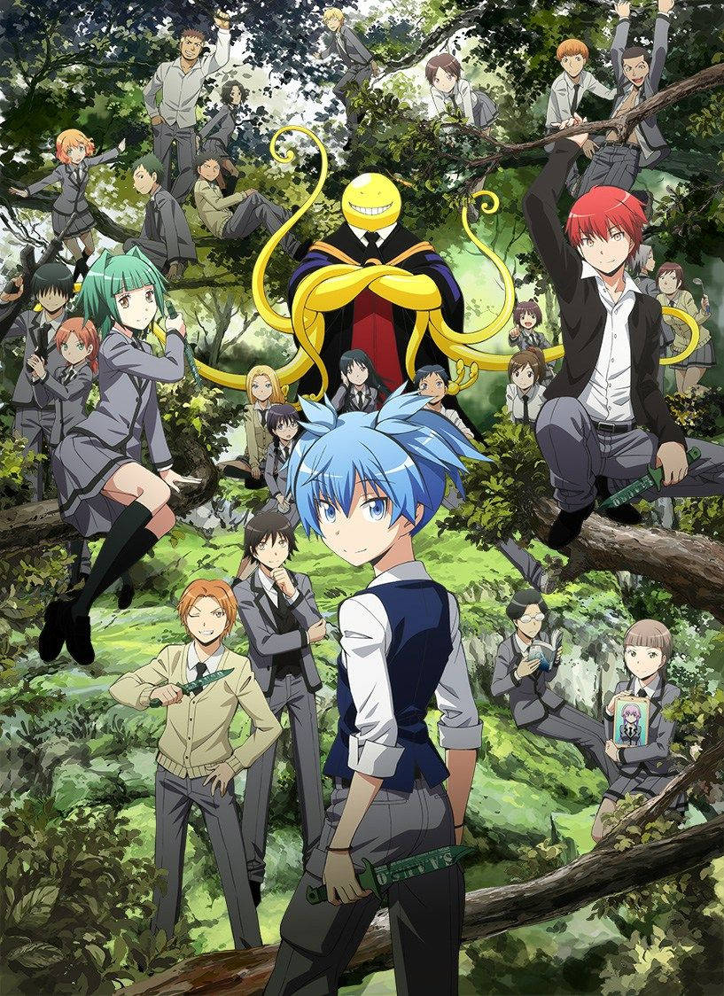 Assassination Classroom Cast In The Jungle Background