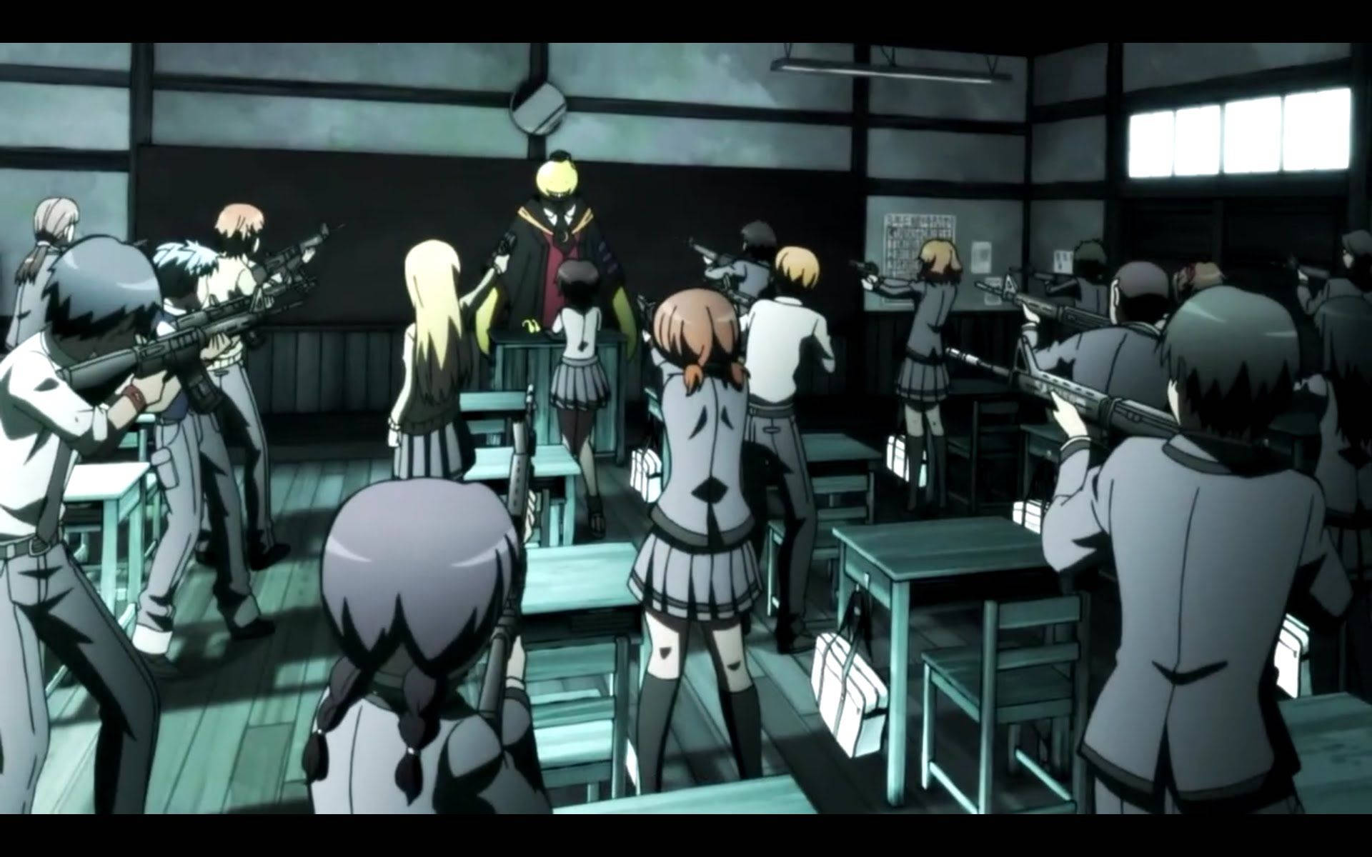 Assassination Classroom In Action Background