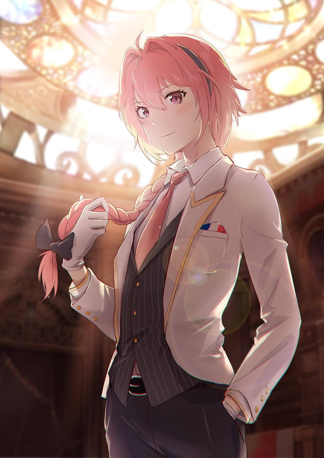 Astolfo In White Suit Background