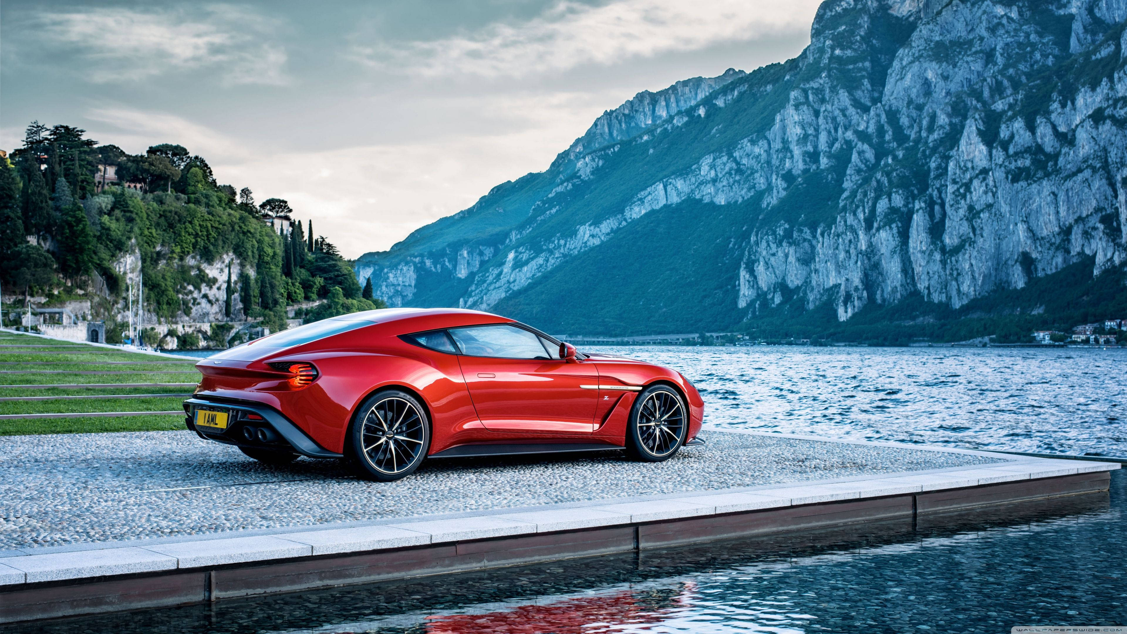 Aston Martin Red Zagato Background