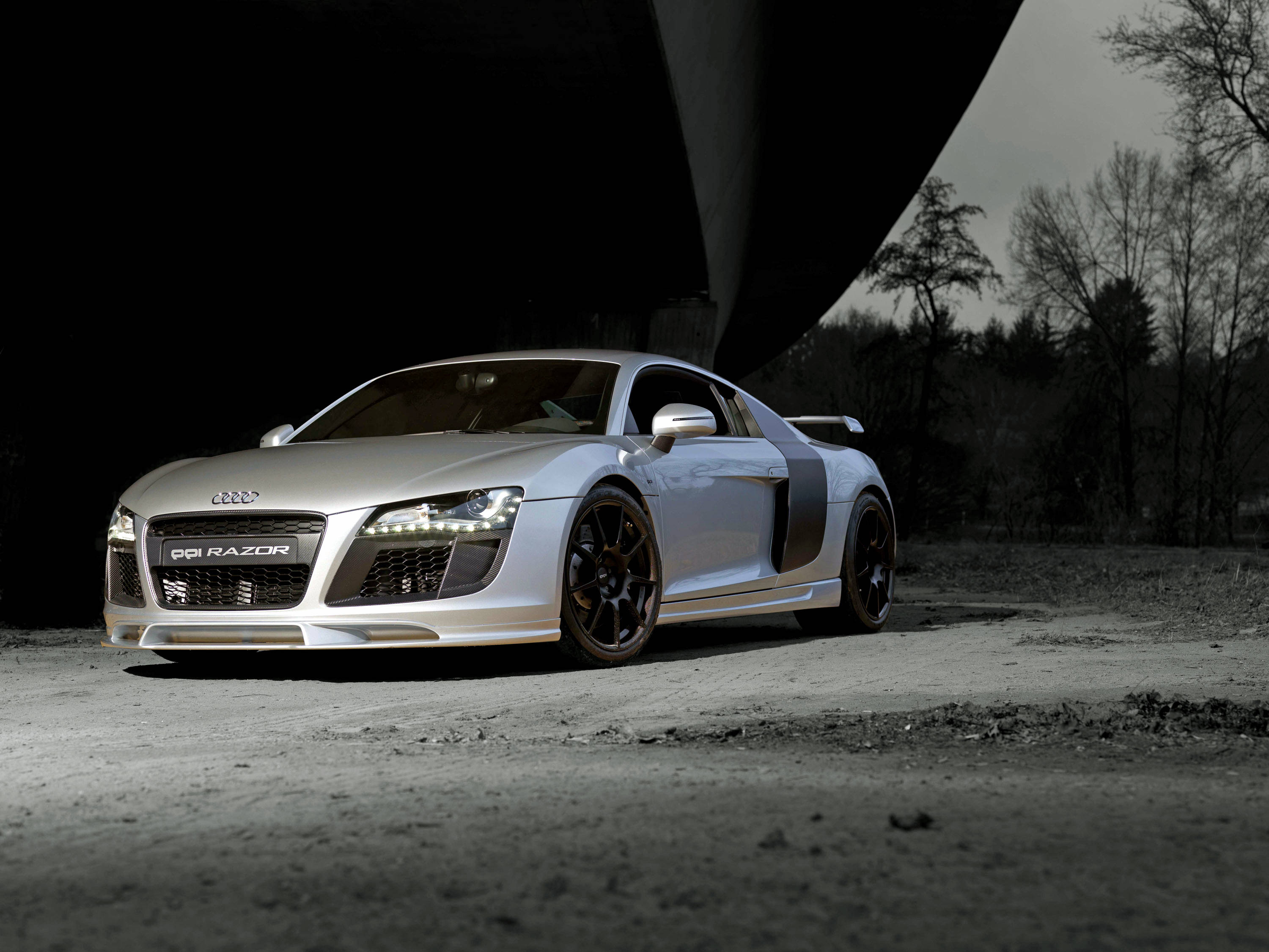 Audi R8 Silver Edition Background