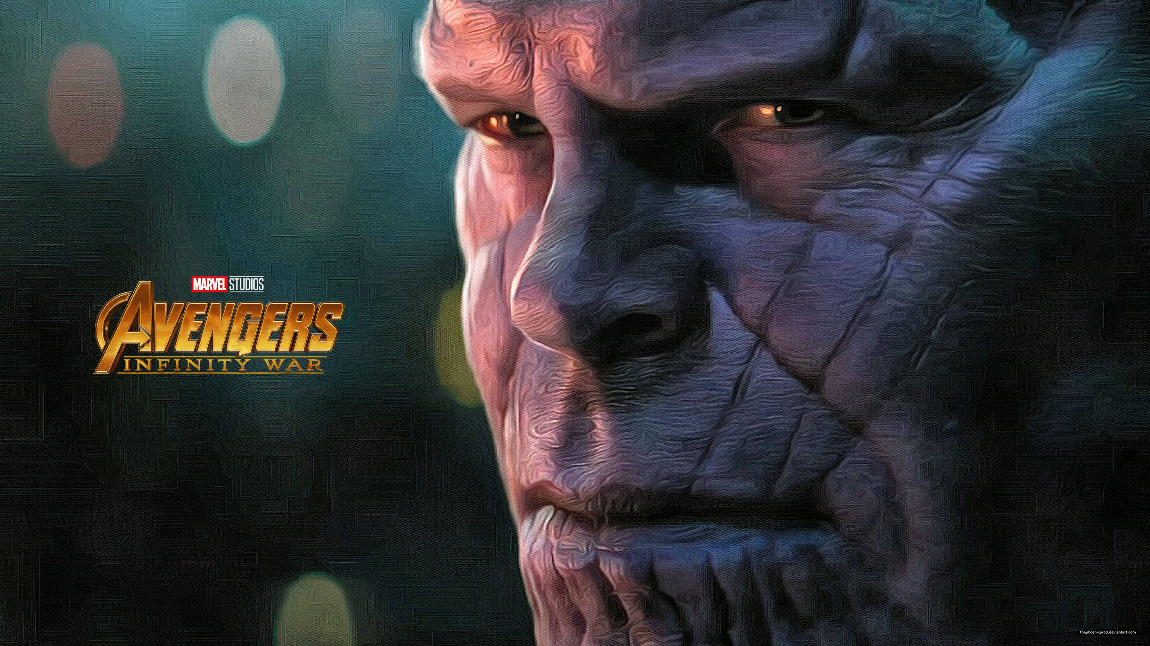 Avengers: Infinity War Thanos Face Background
