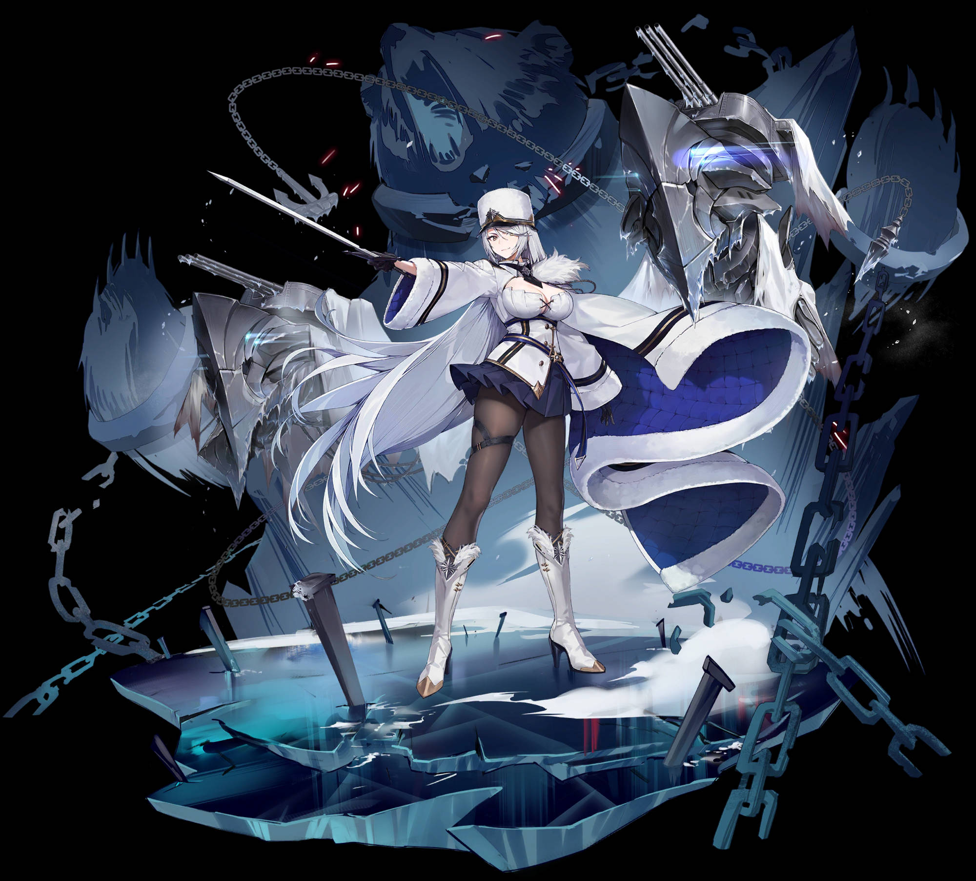 Azur Lane Kirov With Chained Bear Background