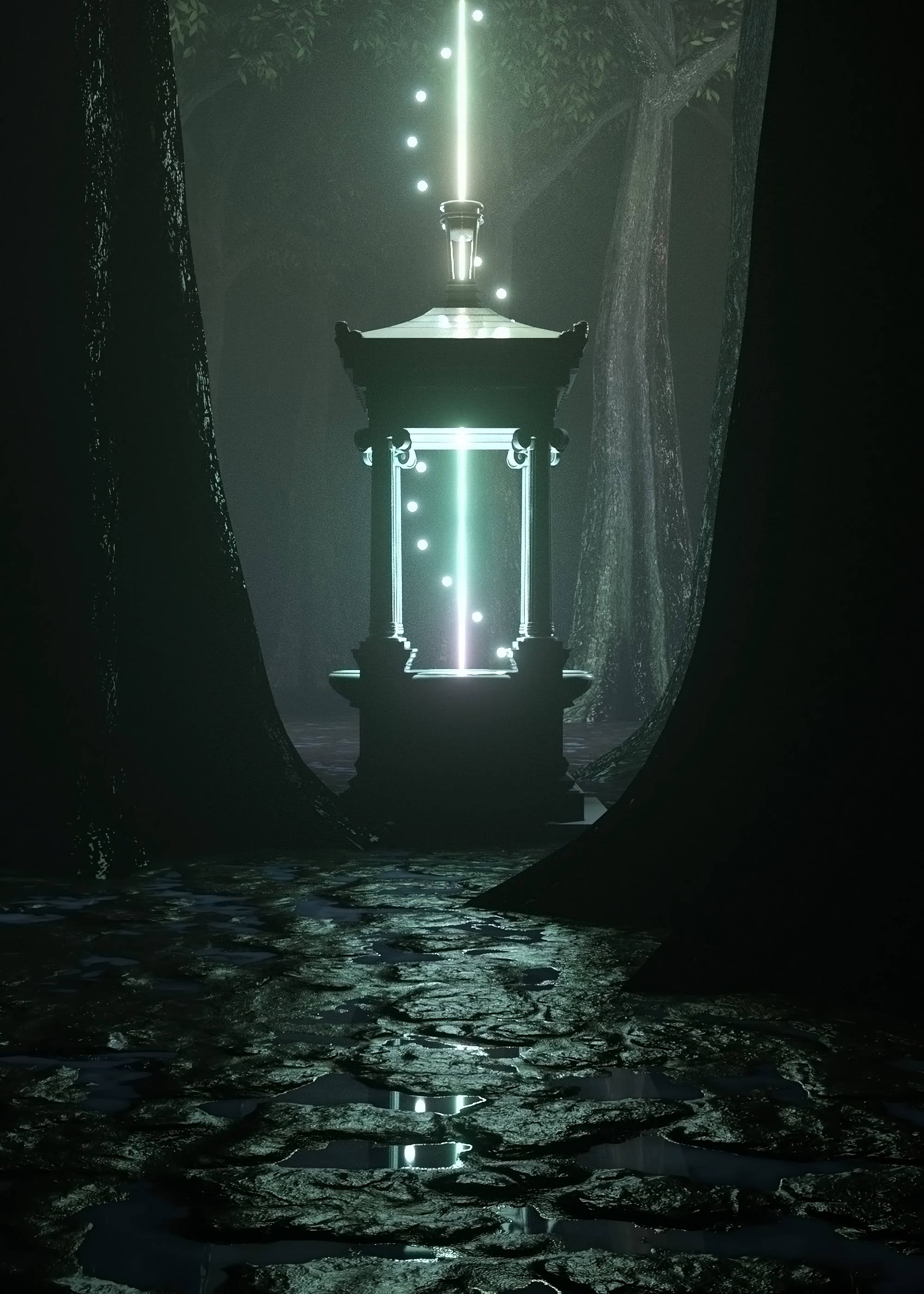 Beam Of Light Portal Background