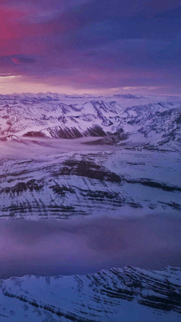 Beautiful Bing Snowy Mountains Background