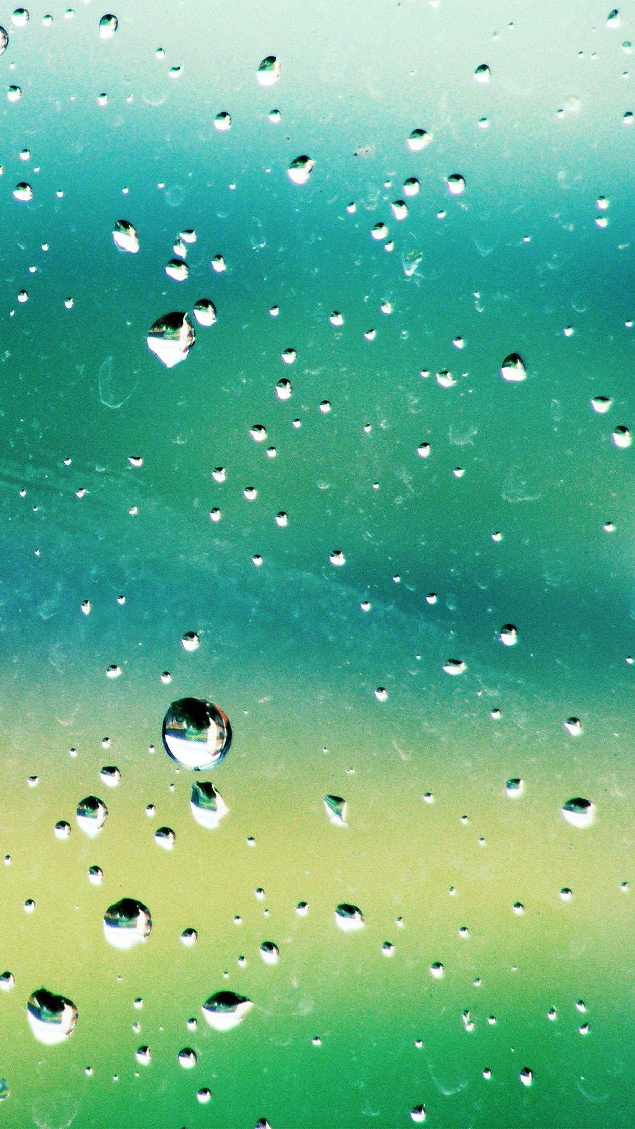 Download Beautiful Rain Blue Green Phone Wallpaper 