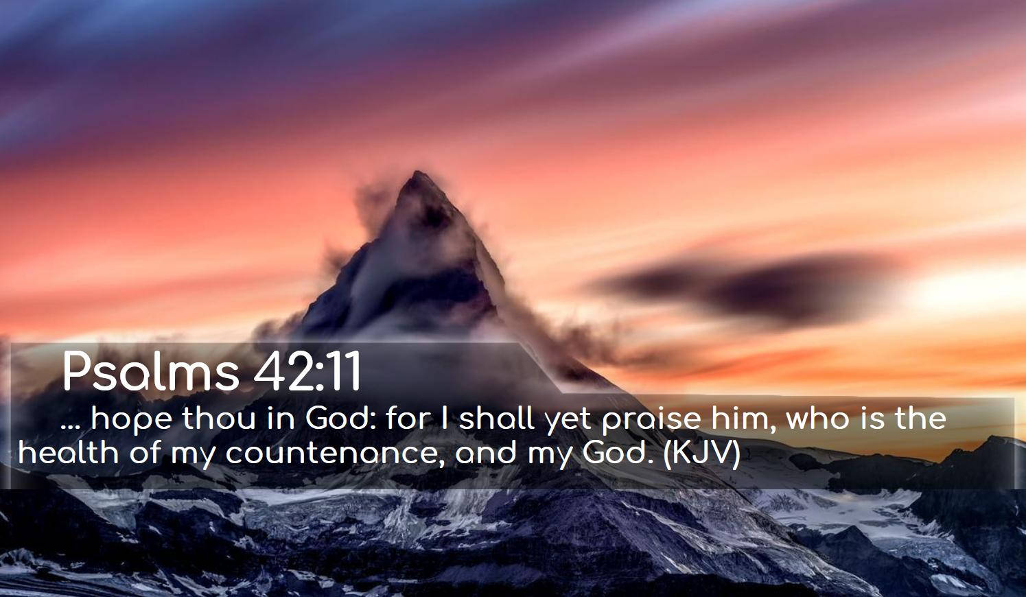 Bible Psalms Mountain Top Background