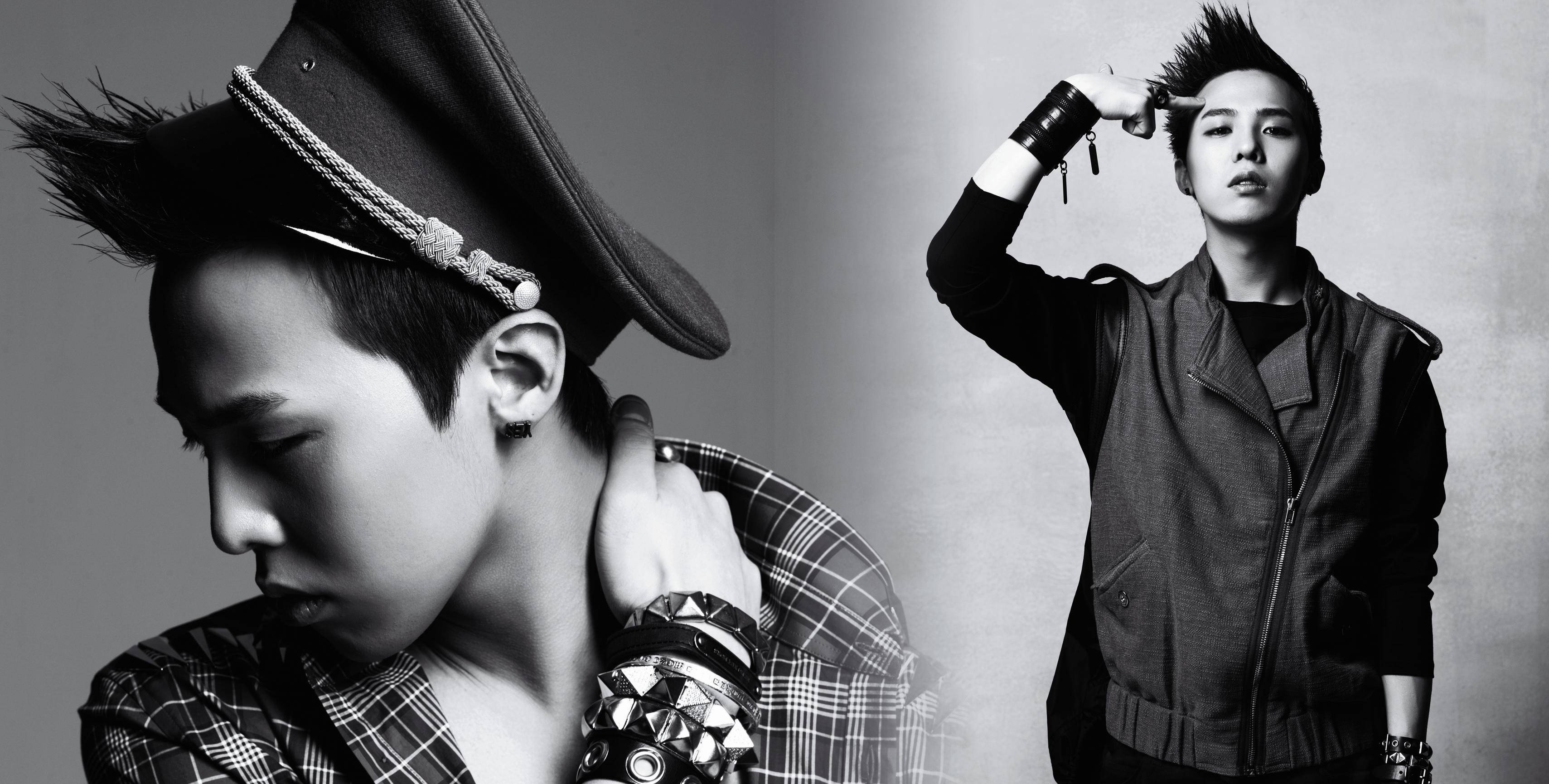 Download Bigbang G Dragon In Bw Photo Wallpaper Wallpapers Com