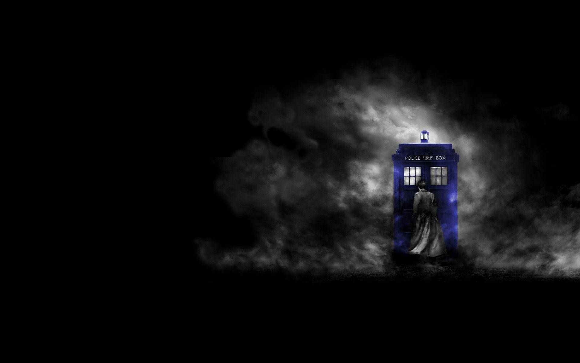 Black And Blue Doctor Who Background