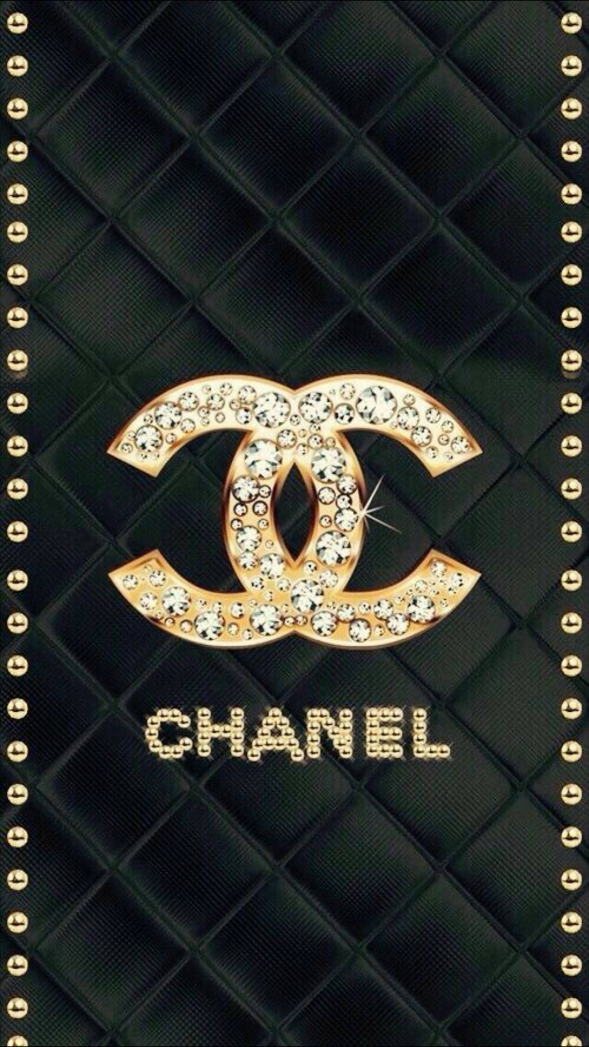 Download Black And Gold Chanel Logo Wallpaper 