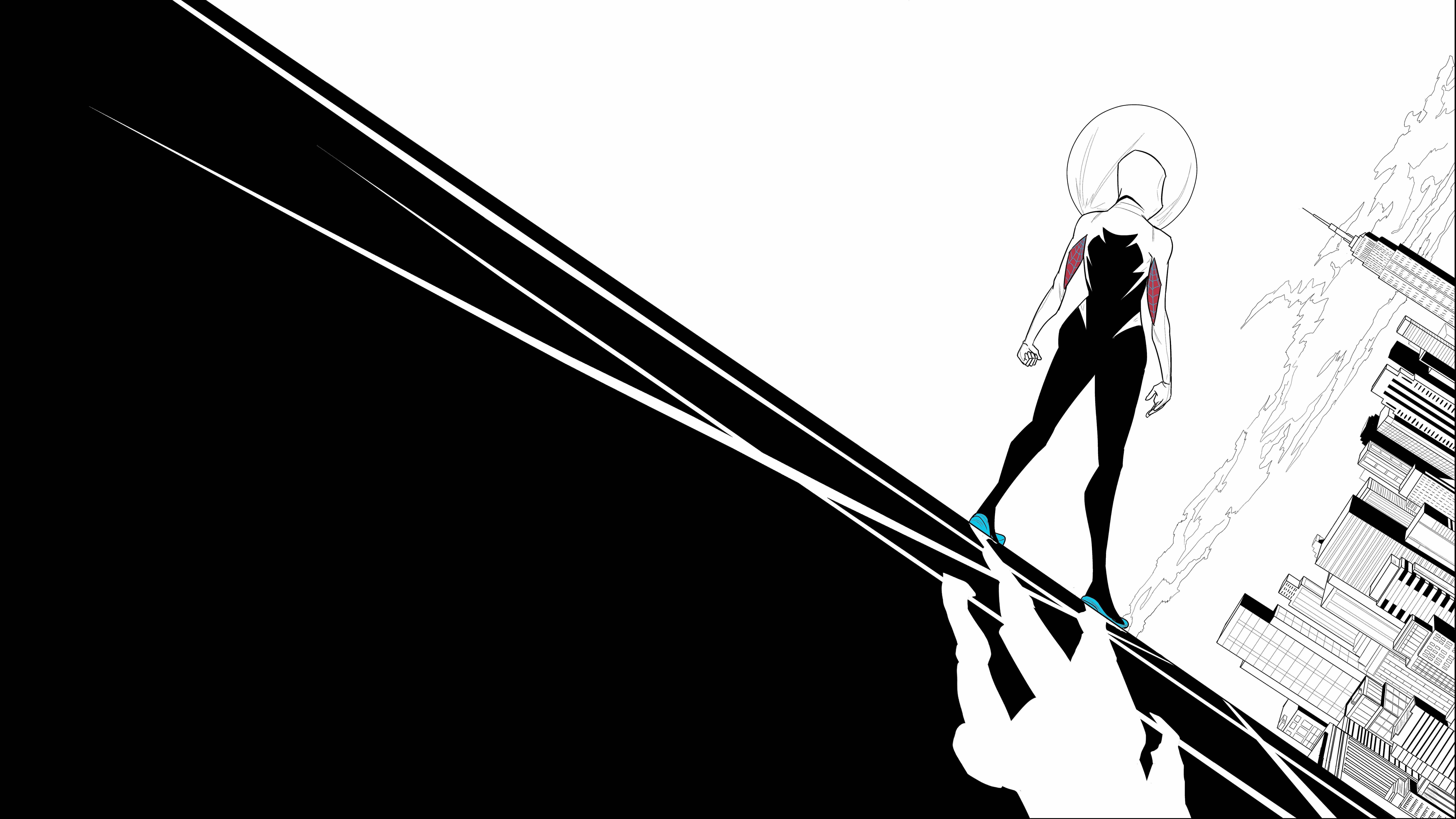 Black And White Spider Gwen Background