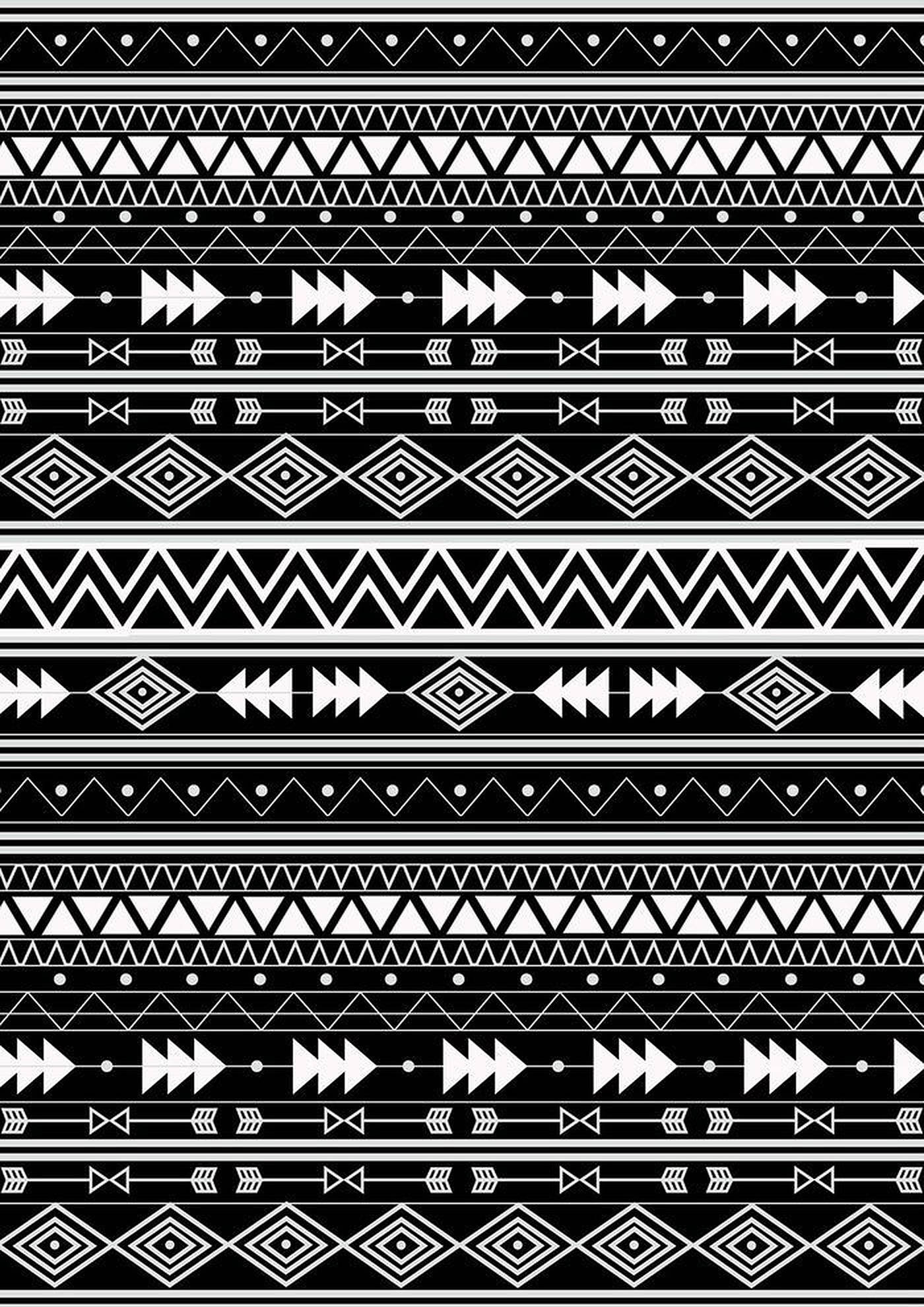 Download Black And White Tribal Pattern Wallpaper | Wallpapers.com