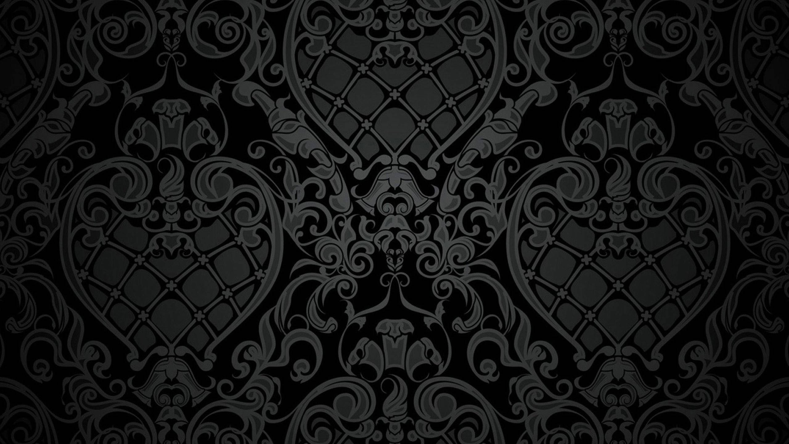 Black Gothic Victorian Pattern Background