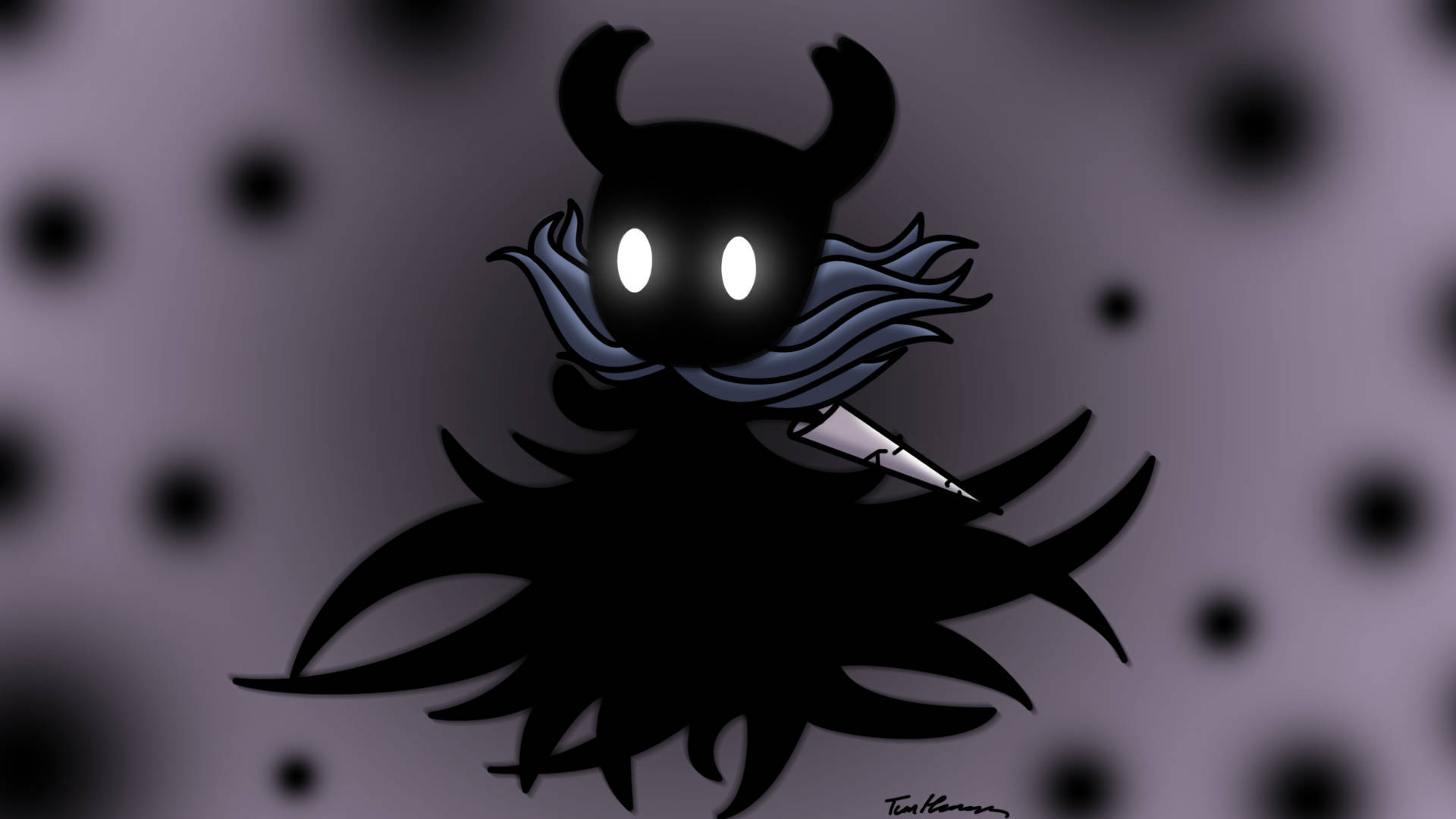 Black Hollow Knight Background
