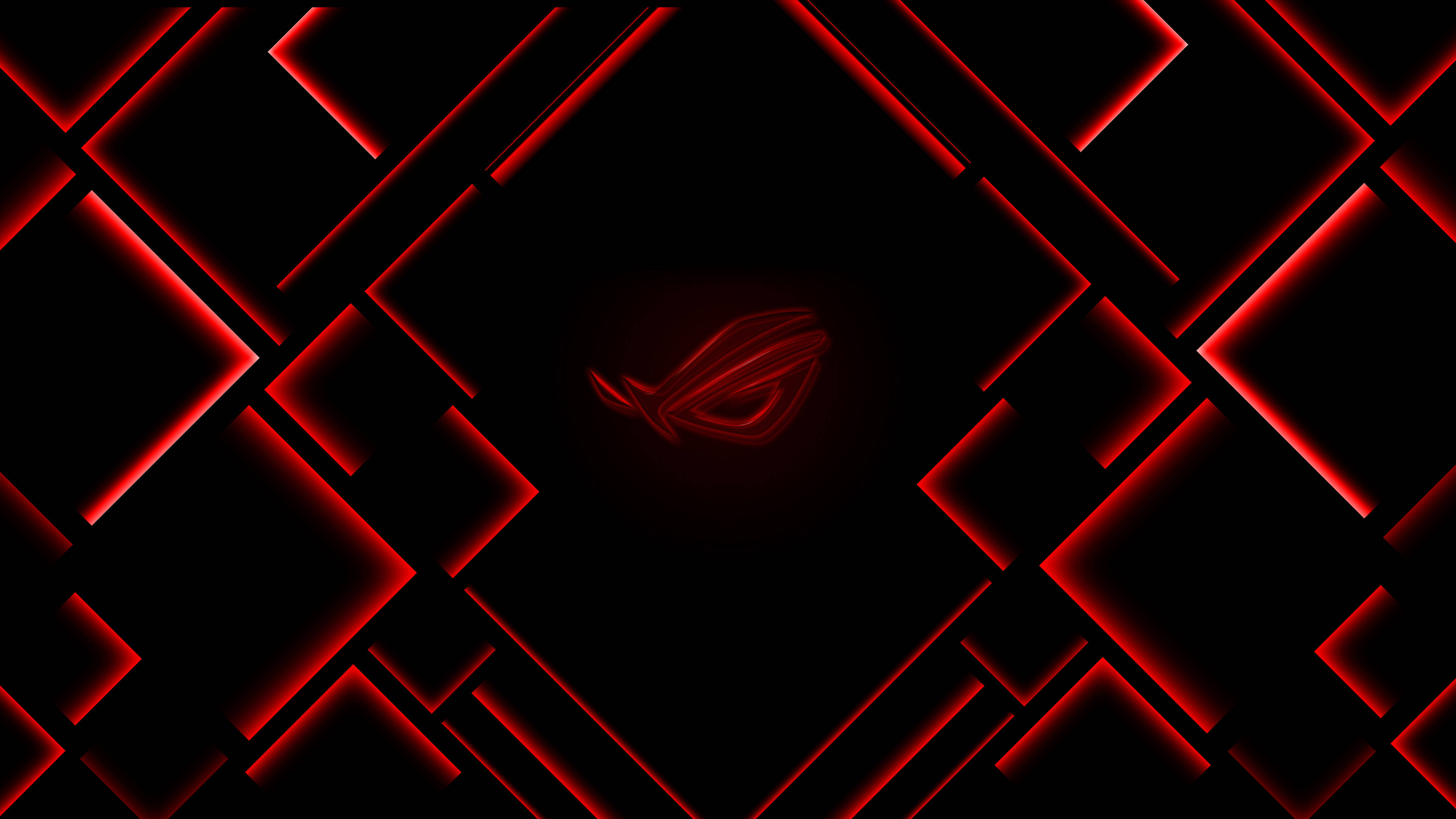 Download Black Red 4k Rog With Corners Wallpaper 