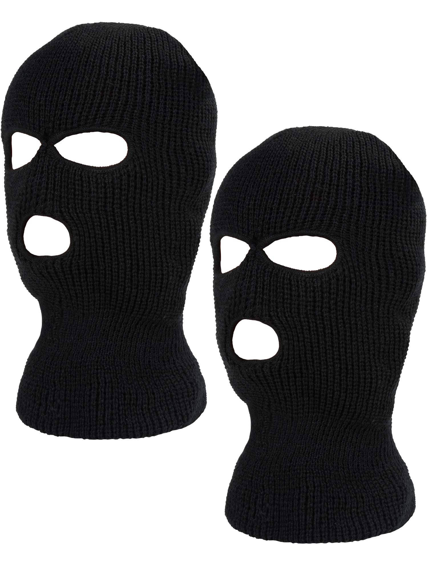Download Two Black Knitted Ski Masks On A White Background Wallpaper ...