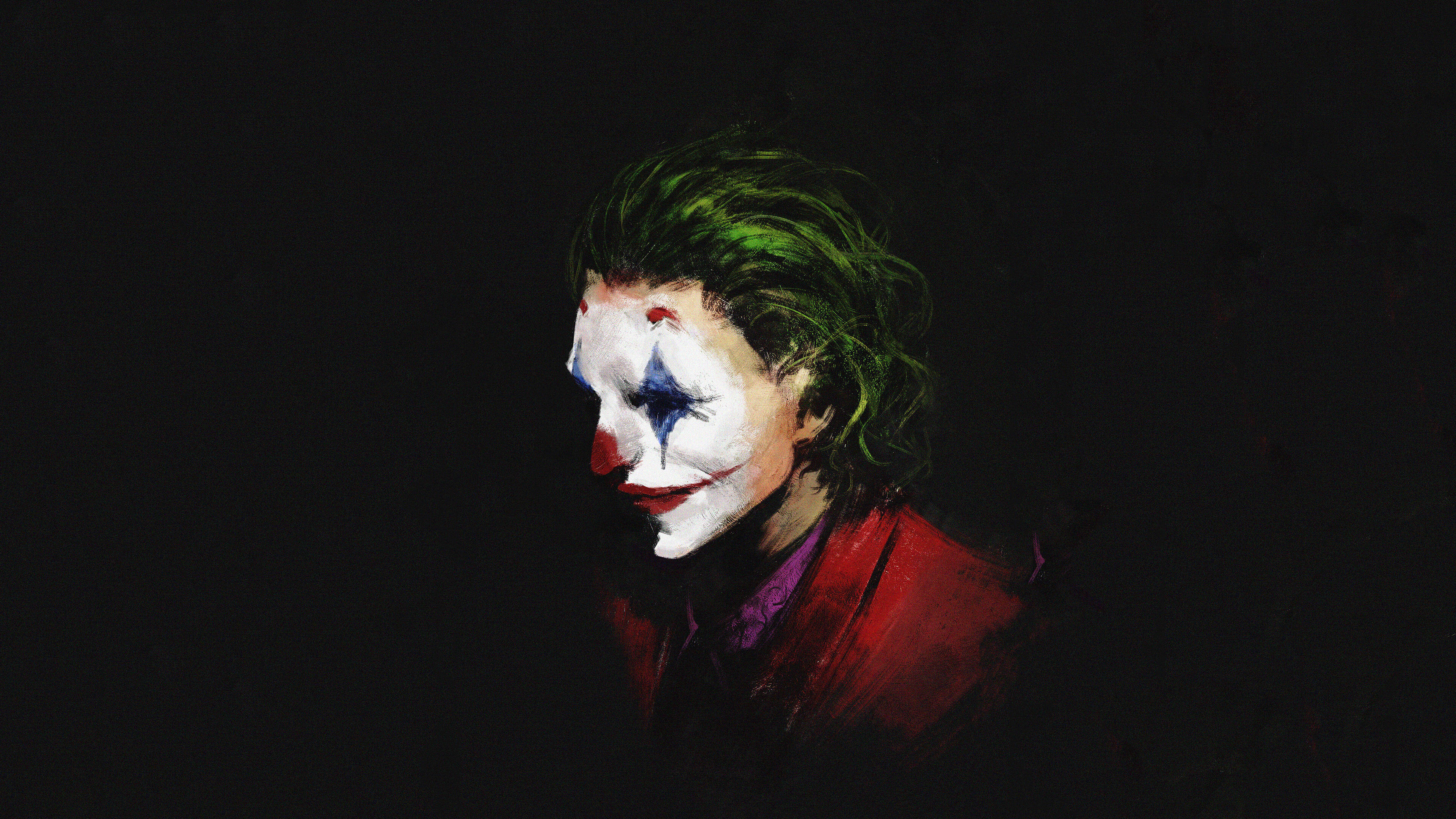 Download Black Ultra Hd Joker With Pointed Nose Wallpaper 