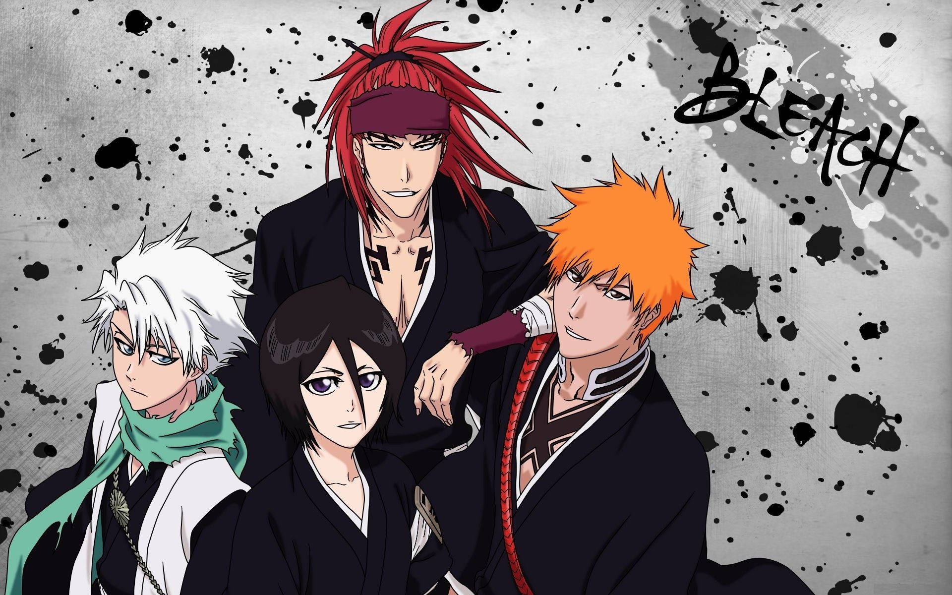 Bleach Ichigo, Toshirou, Rukia And Renji Background