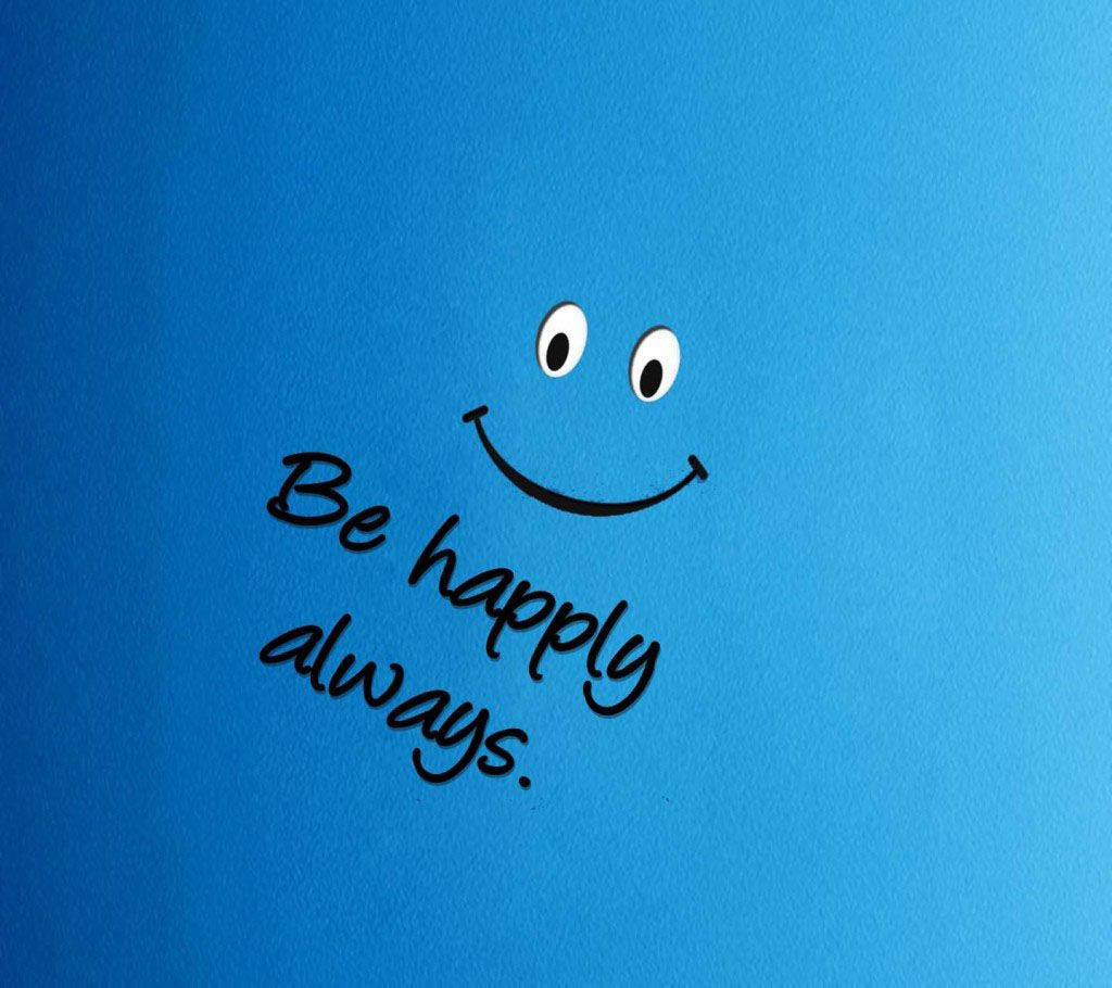 Blue Happy Text Background