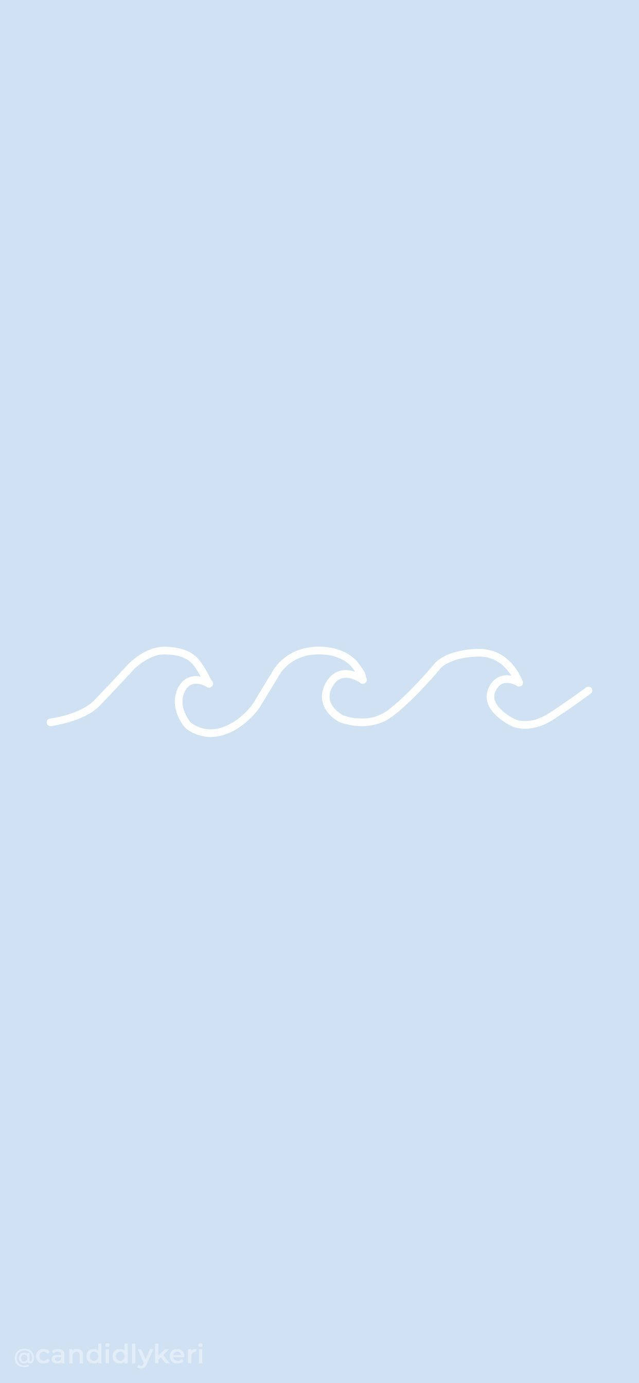 Download Blue Pastel Aesthetic Minimalist Waves Wallpaper | Wallpapers.com