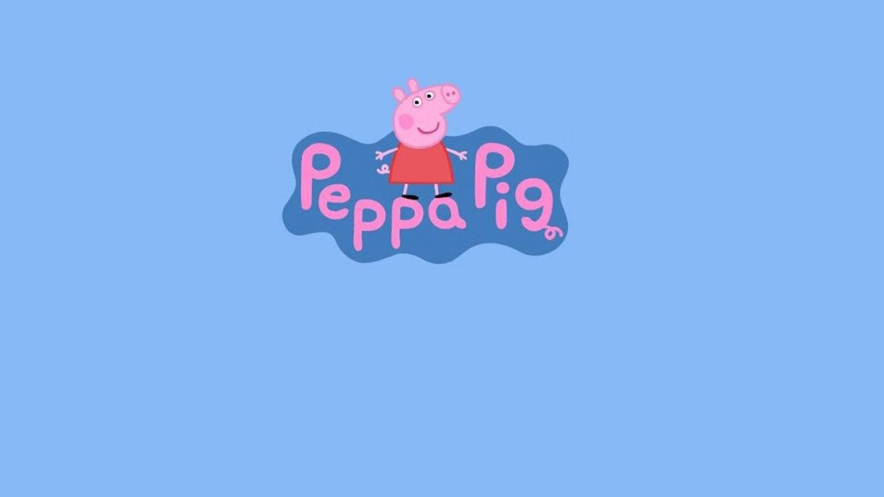 Blue Peppa Pig Poster Background