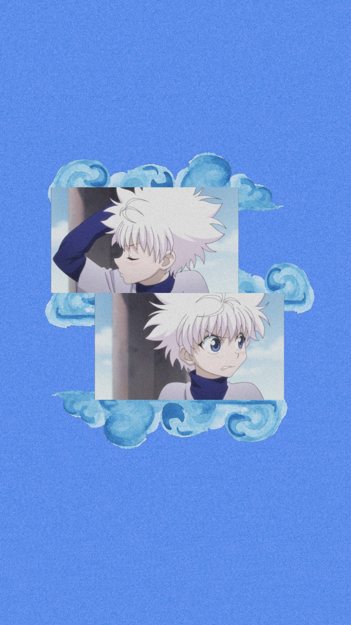 Download Cute Killua Eating Lollipop Wallpaper | Wallpapers.com