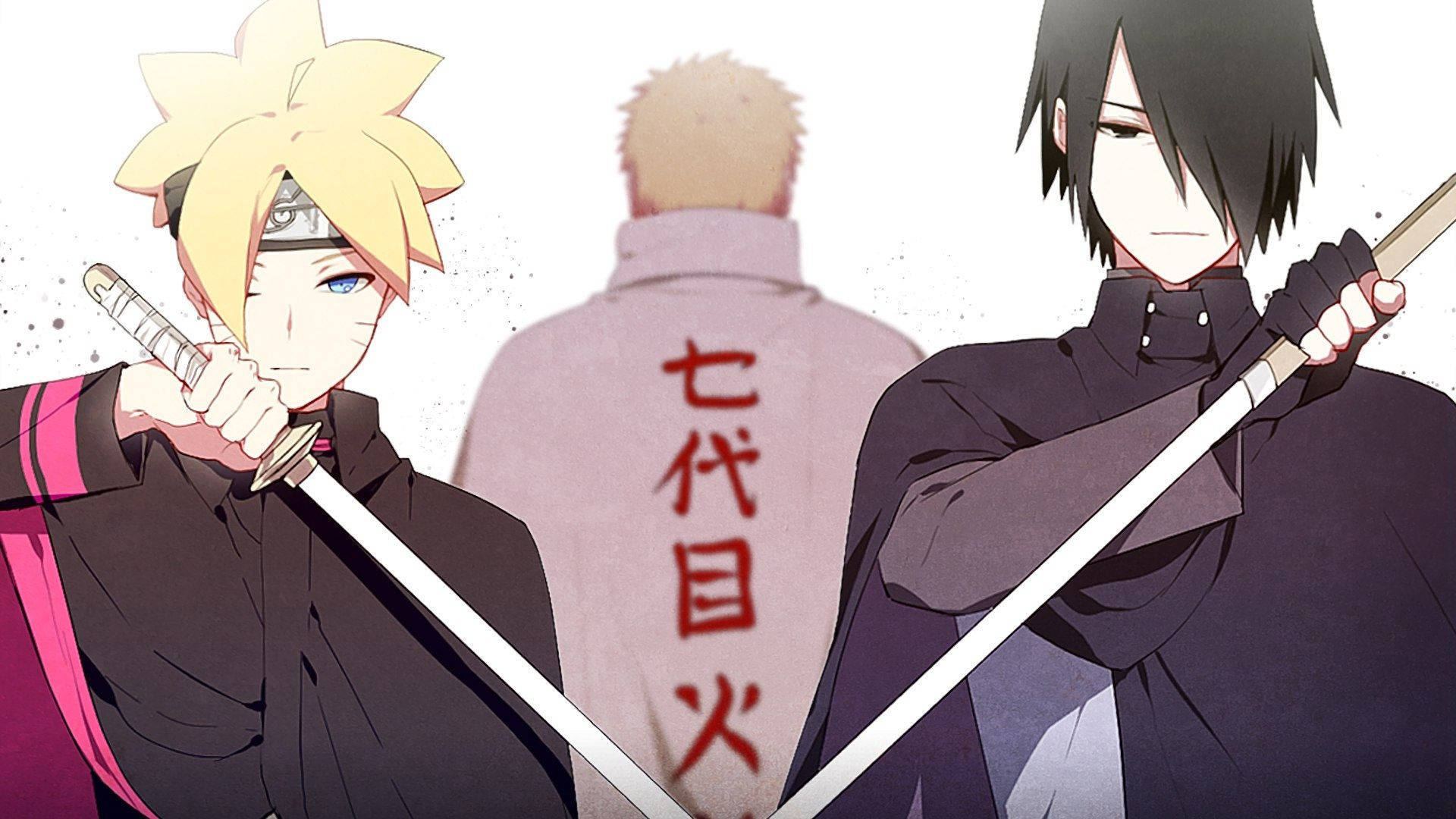 Boruto, Naruto, And Sasuke Background