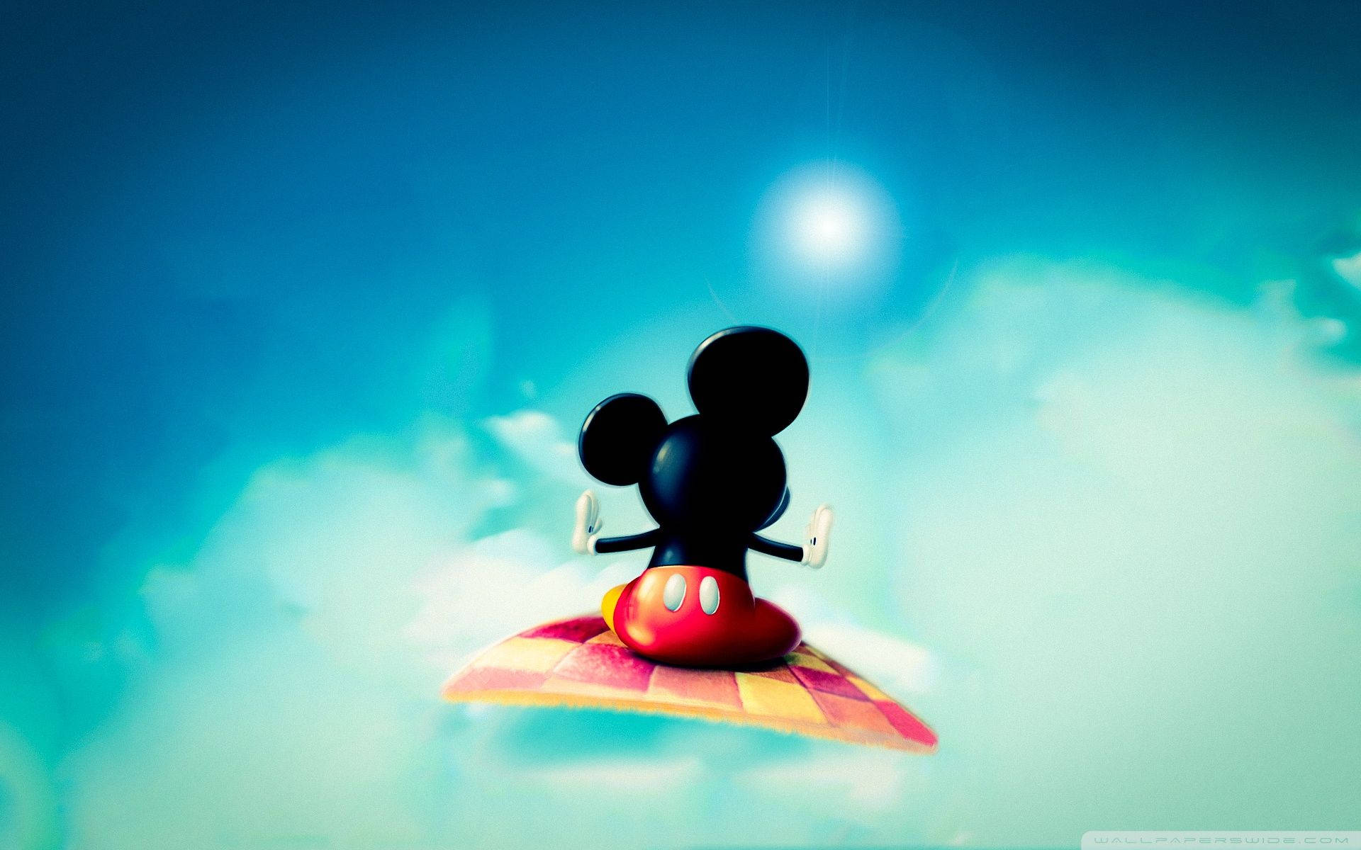 Bright Sky Mickey Mouse Background
