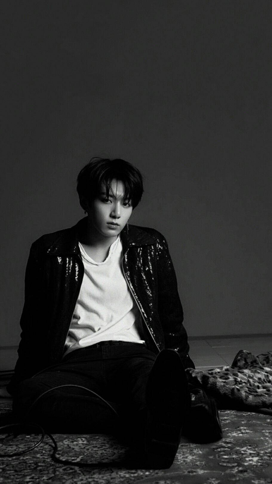 Bts Jungkook Black And White Background