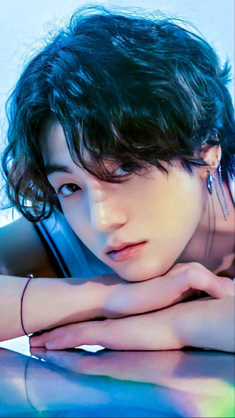 Bts Jungkook Curly Hair Background