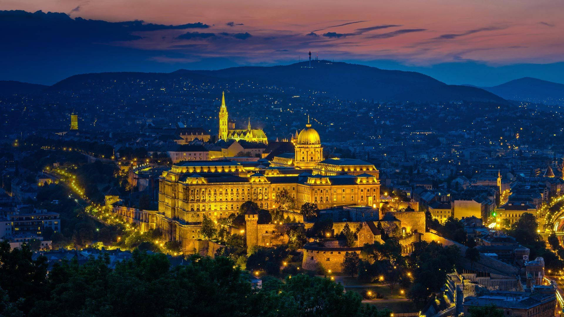 Budapest Night View Bing Background