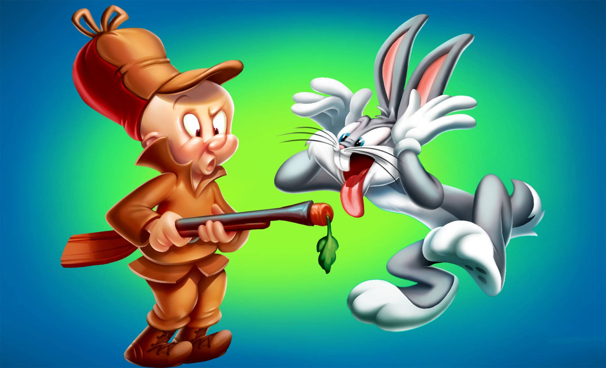 Bugs Bunny Pranking Elmer Fudd Background