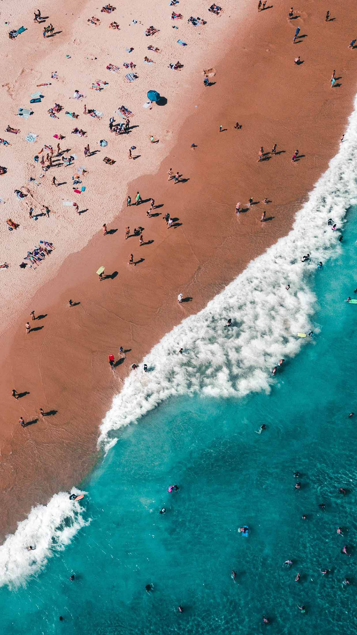 Download Busy Coastline Blue Bay Iphone Xs Ocean Wallpaper 