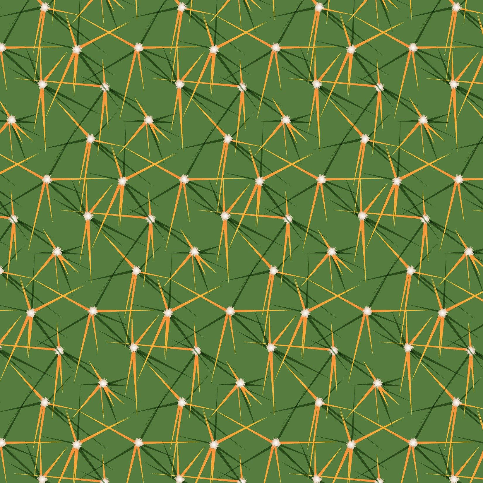 Cactus Spine And Rib Pattern Background