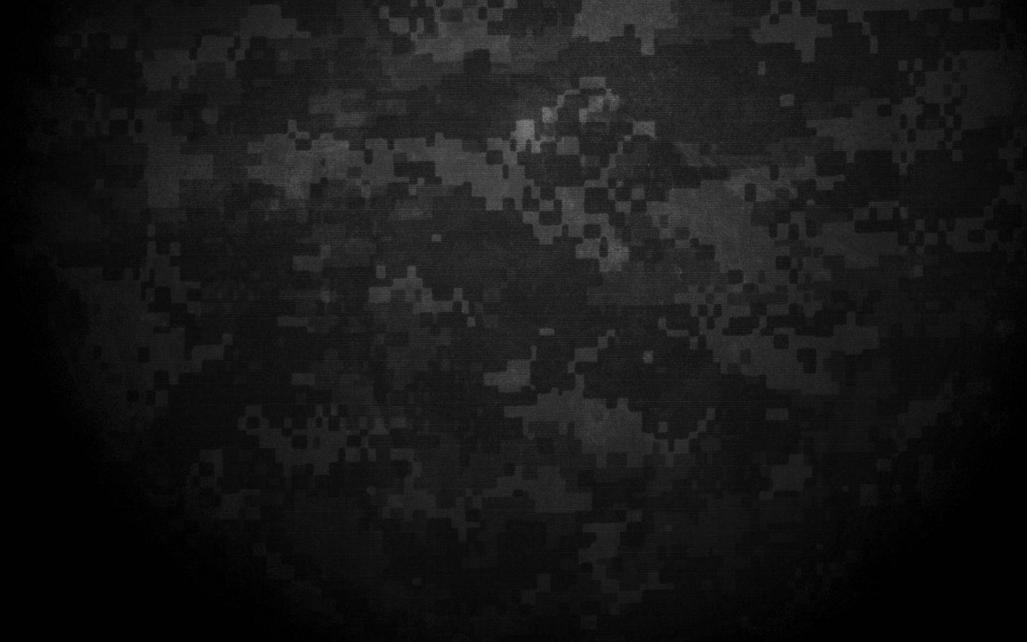 Camo Black Pixelated Background