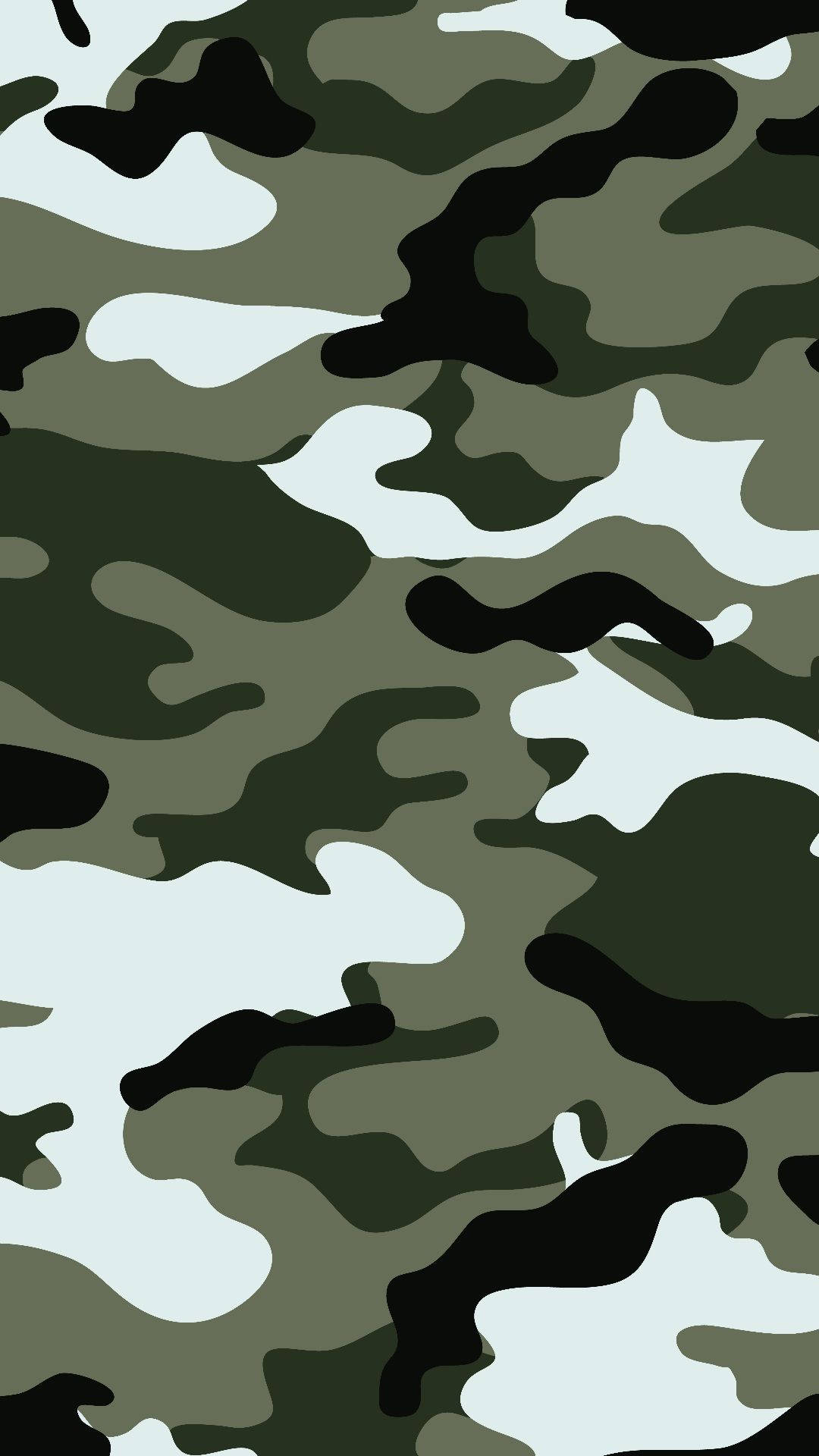 Camo Green And White Background