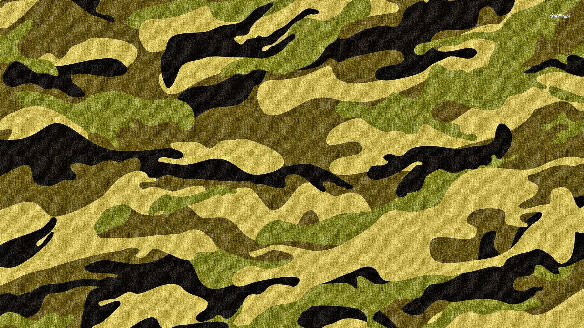 Camo Pattern In Lime Green Background