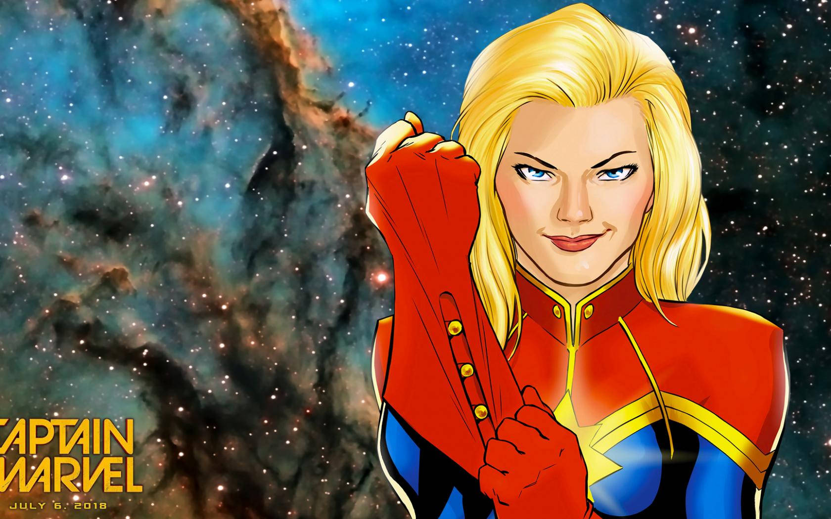 Captain Marvel Comics Cover Background